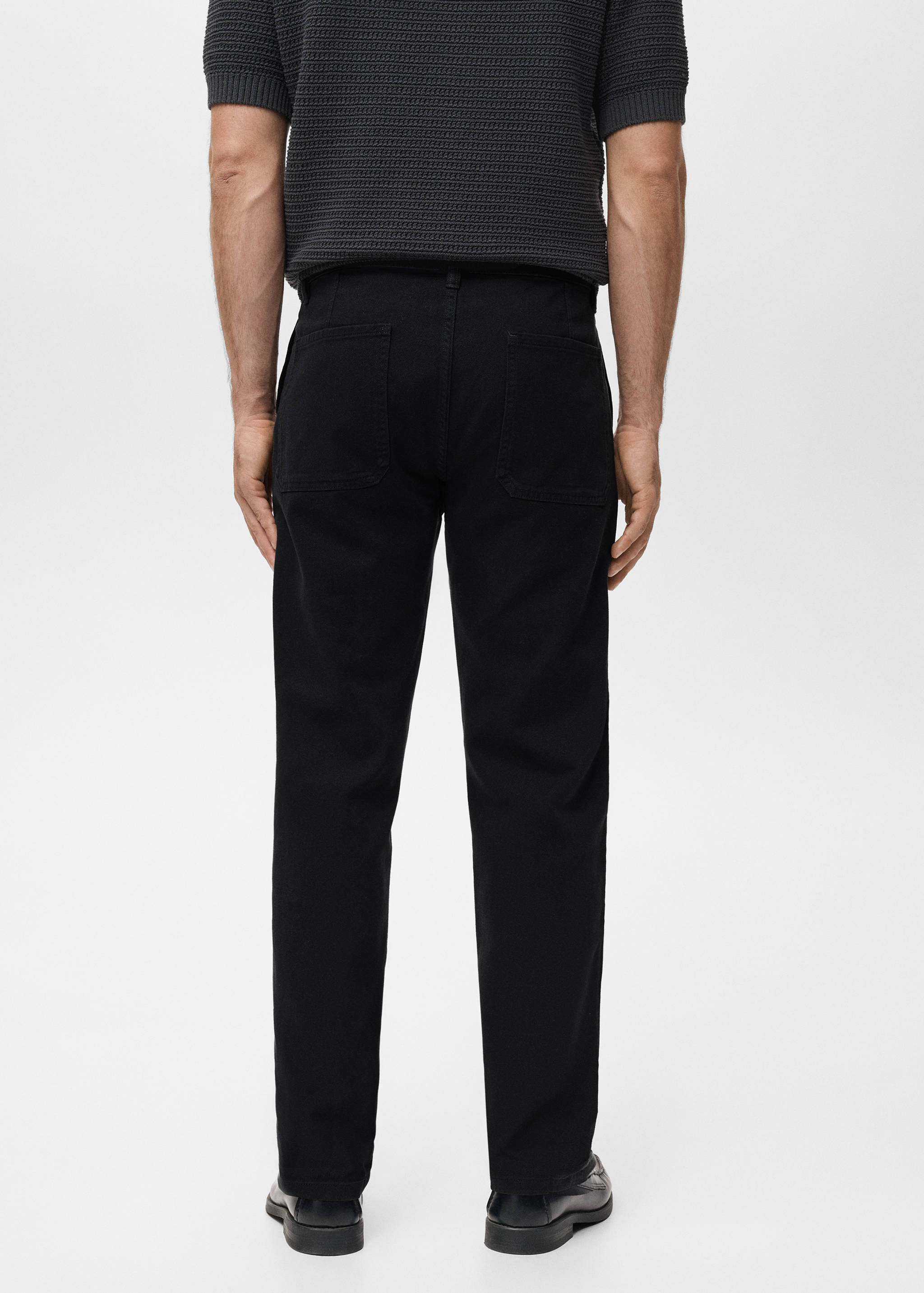 Regular fit cotton jeans - Reverse of the article