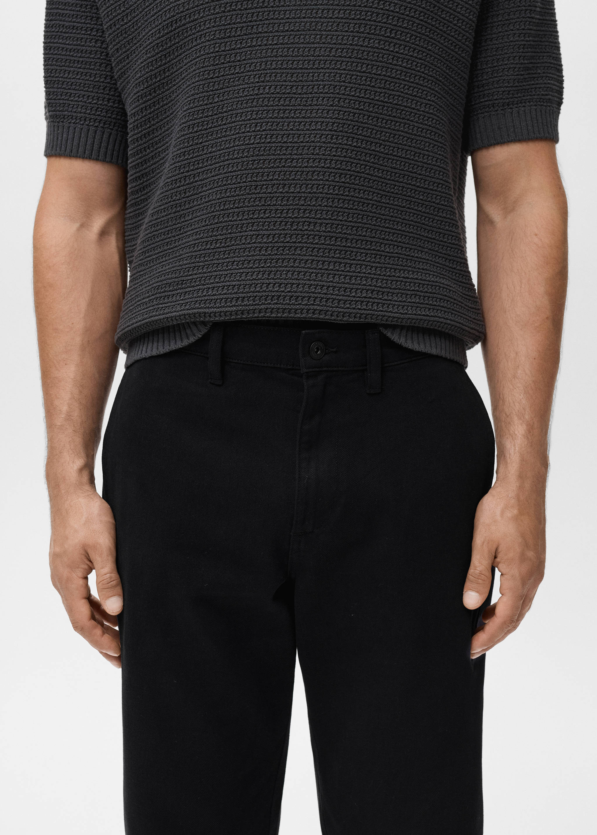 Regular fit cotton jeans - Details of the article 1