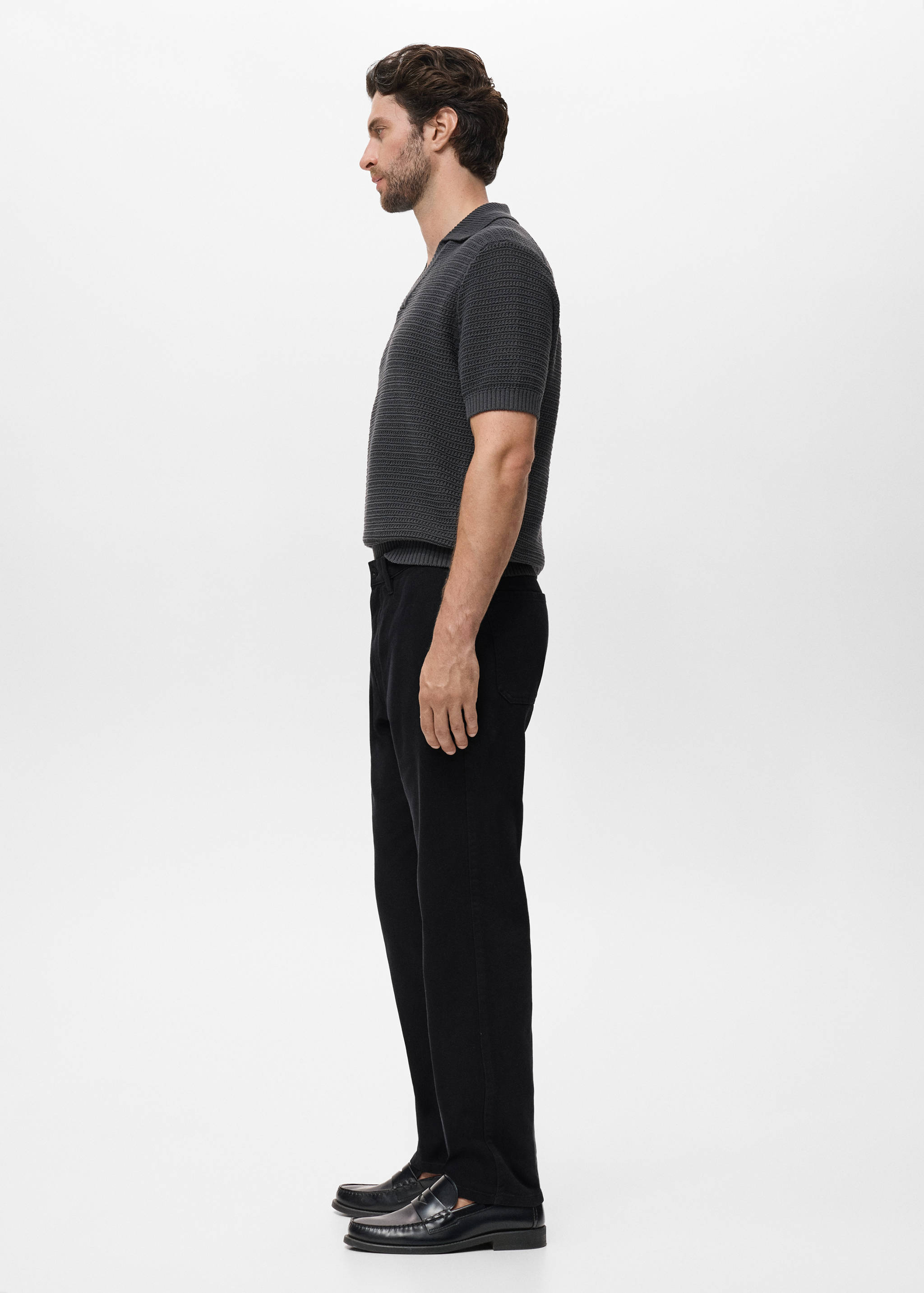 Regular fit cotton jeans - Details of the article 2
