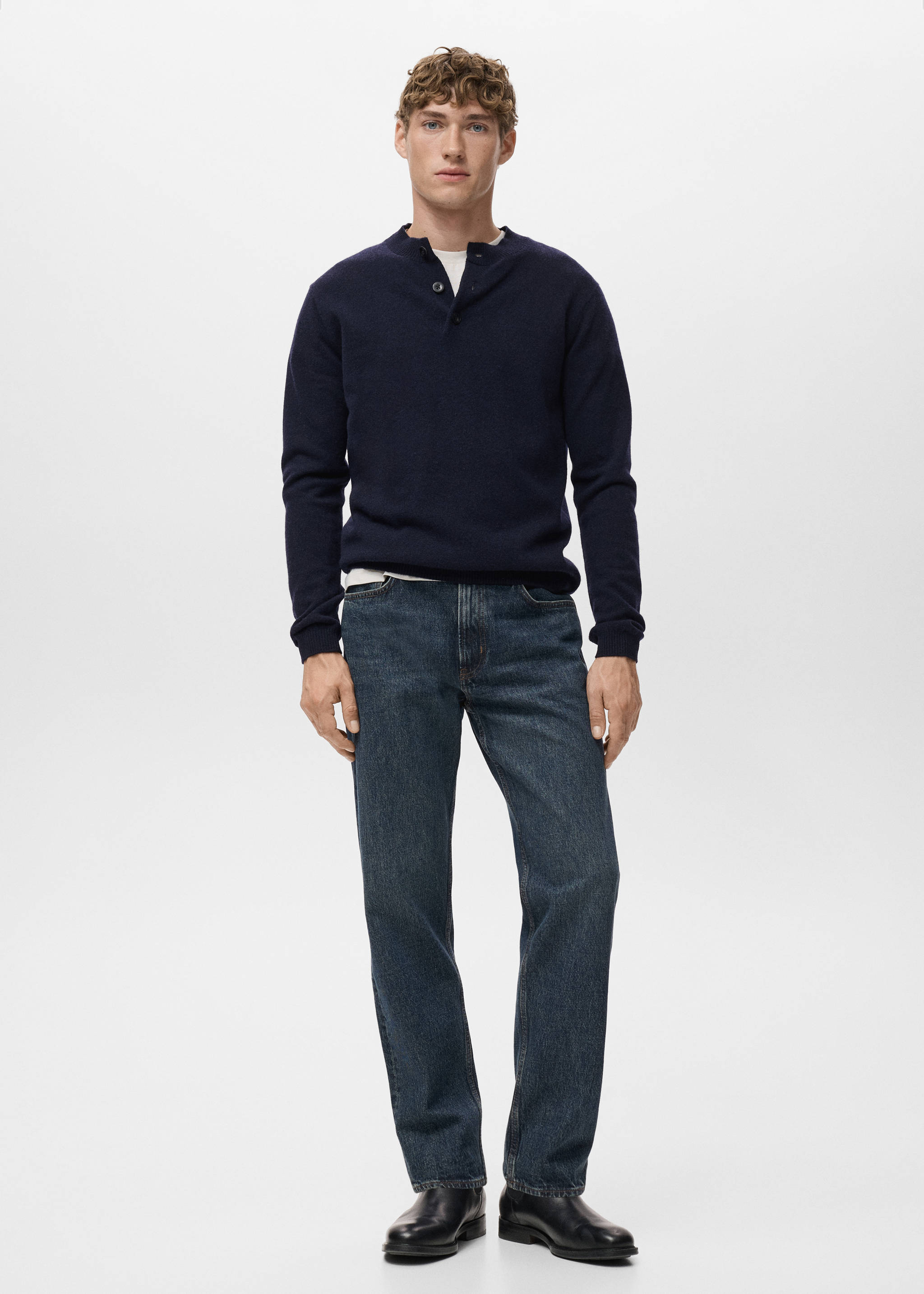 Moby straight-fit dark-wash jeans - General plane