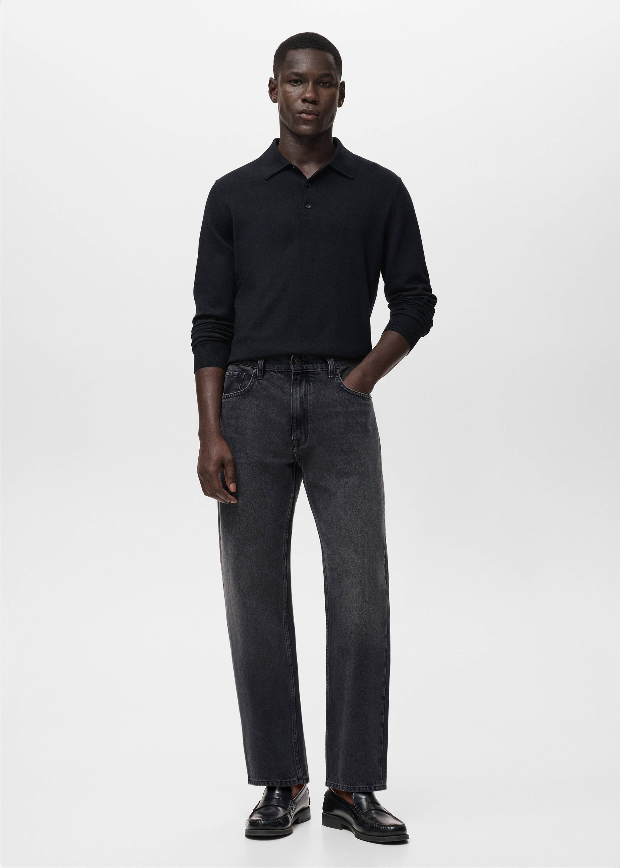 Straight Fit-Jeans Moby mit dunkler Waschung - Allgemeine Ansicht