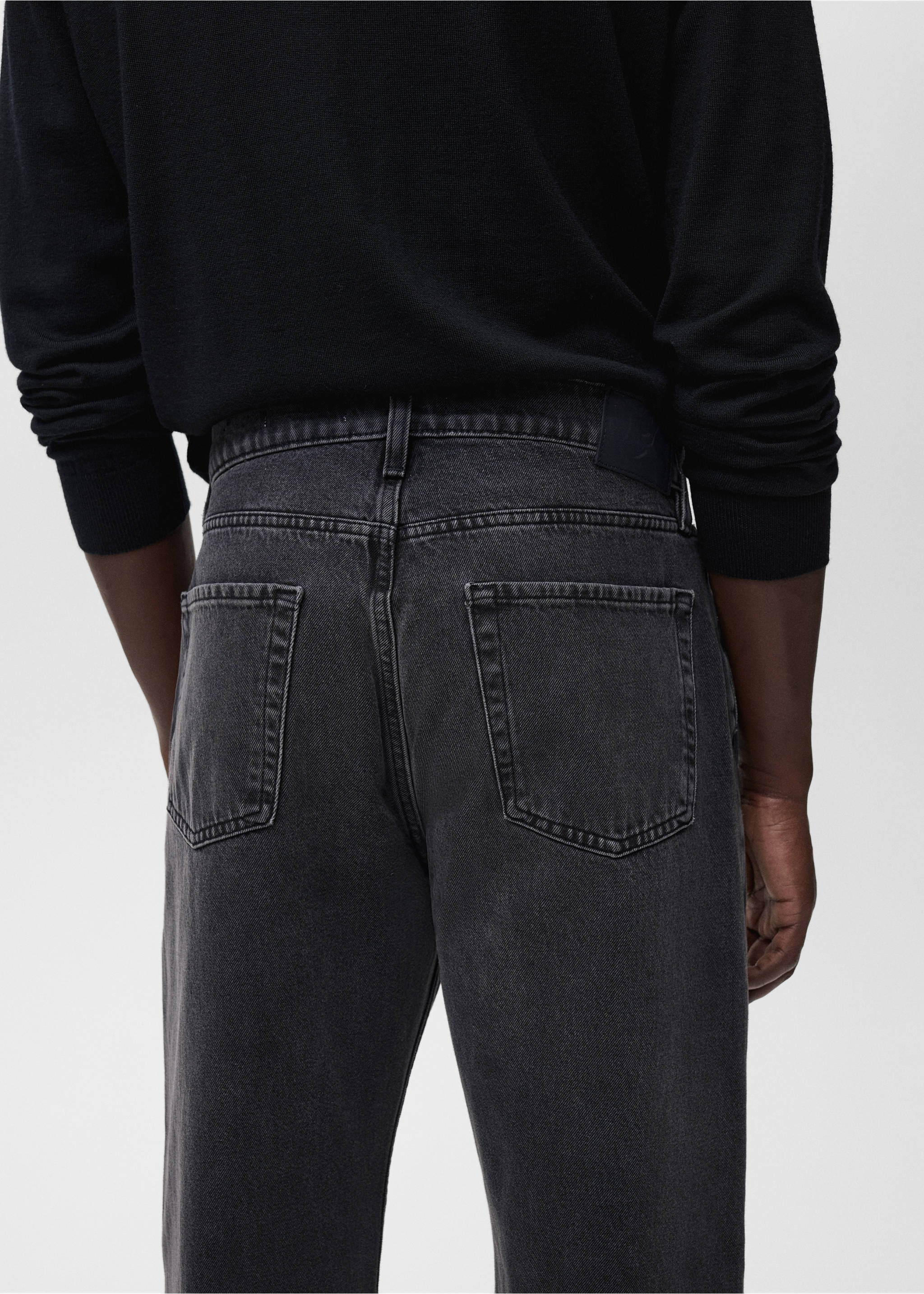 Jean Moby straight-fit délavé foncé - Détail de l'article 3, Gris. Ref: 17005153-00.