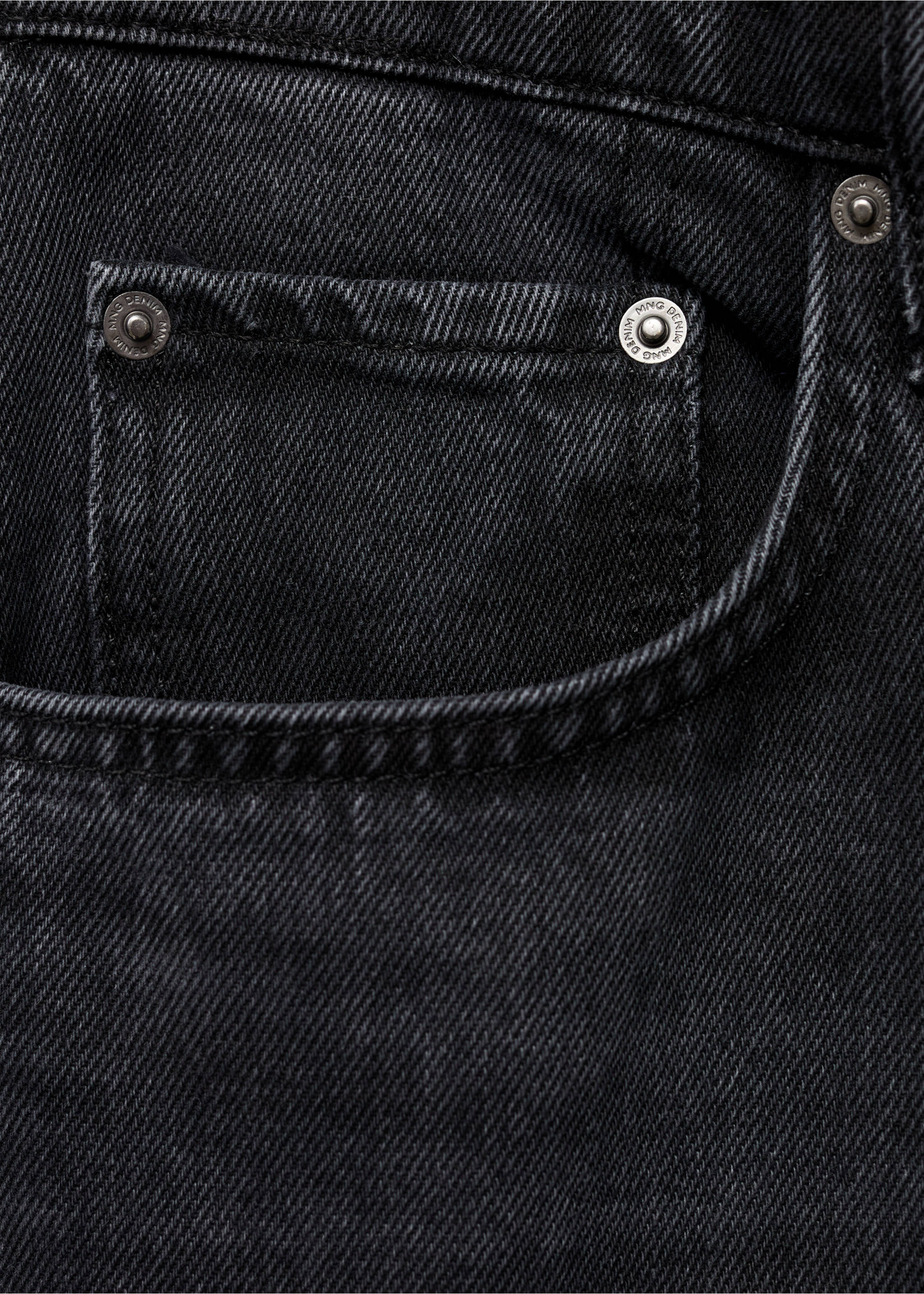 Jean Moby straight-fit délavé foncé - Détail de l'article 8, Gris. Ref: 17005153-00.