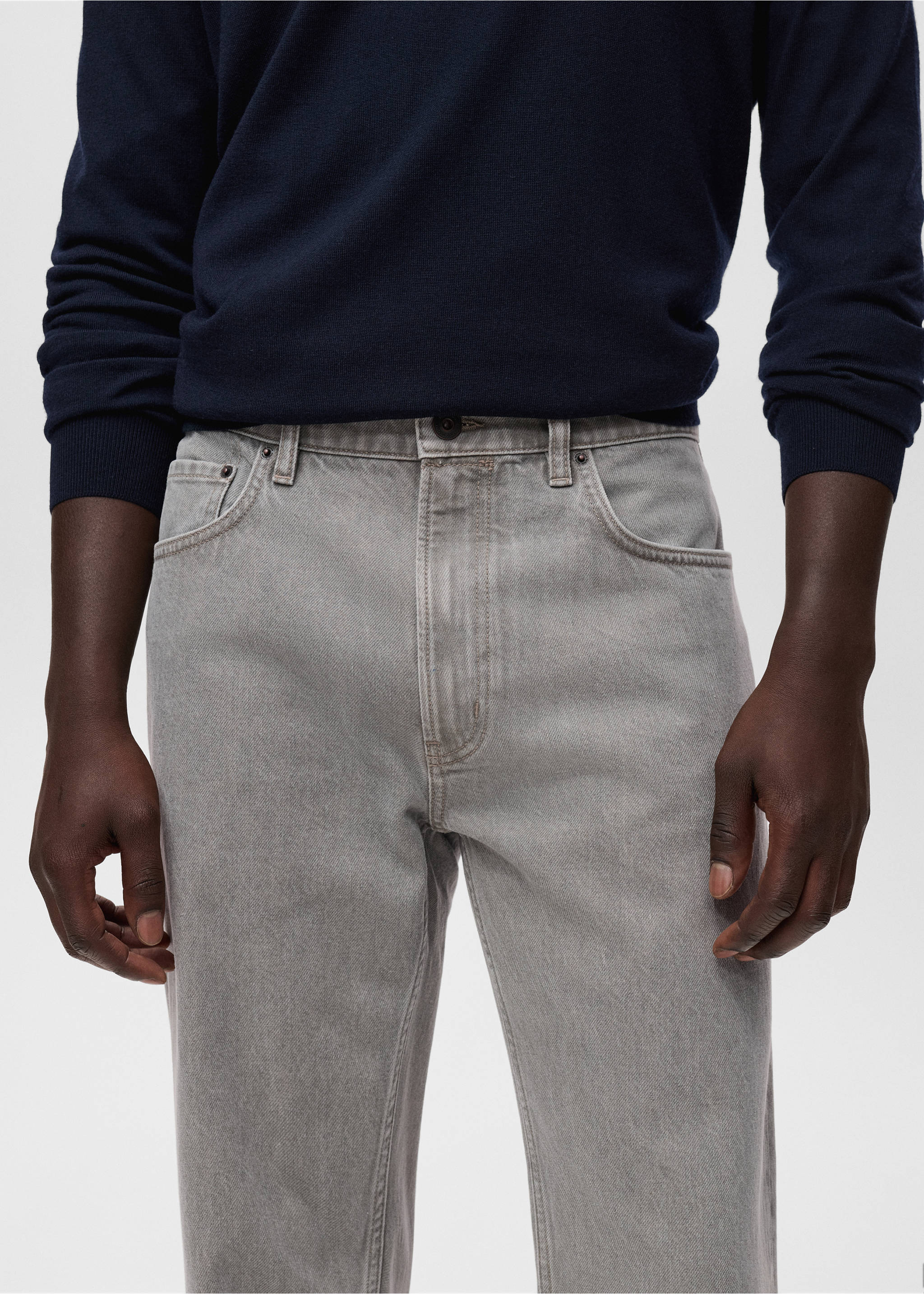 Jean Moby straight-fit - Détail de l'article 1, Gris denim. Ref: 17005155-00.
