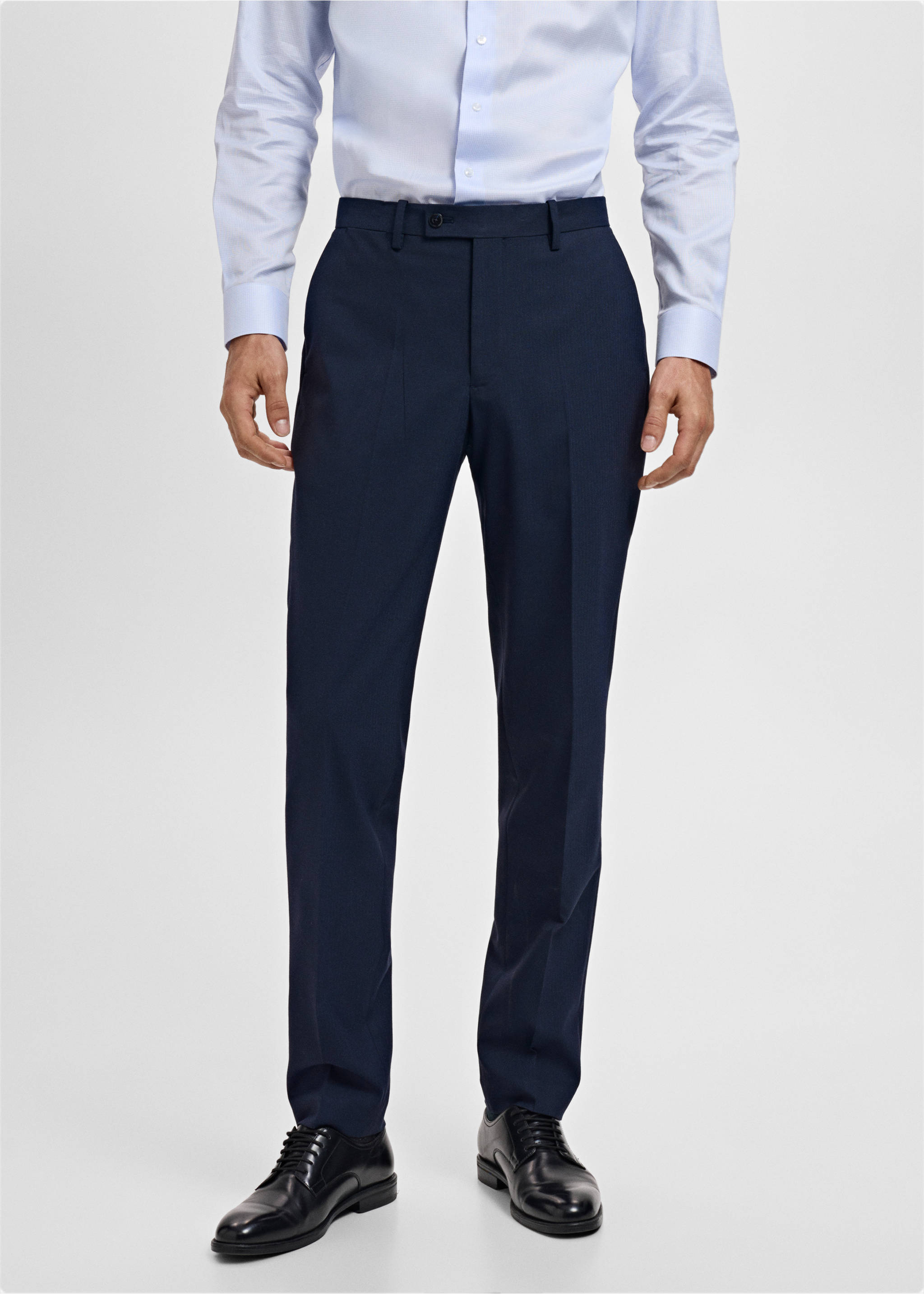 Pantalón traje Mónaco slim fit - Plano medio, Azul marino. Ref: 17005156-00.