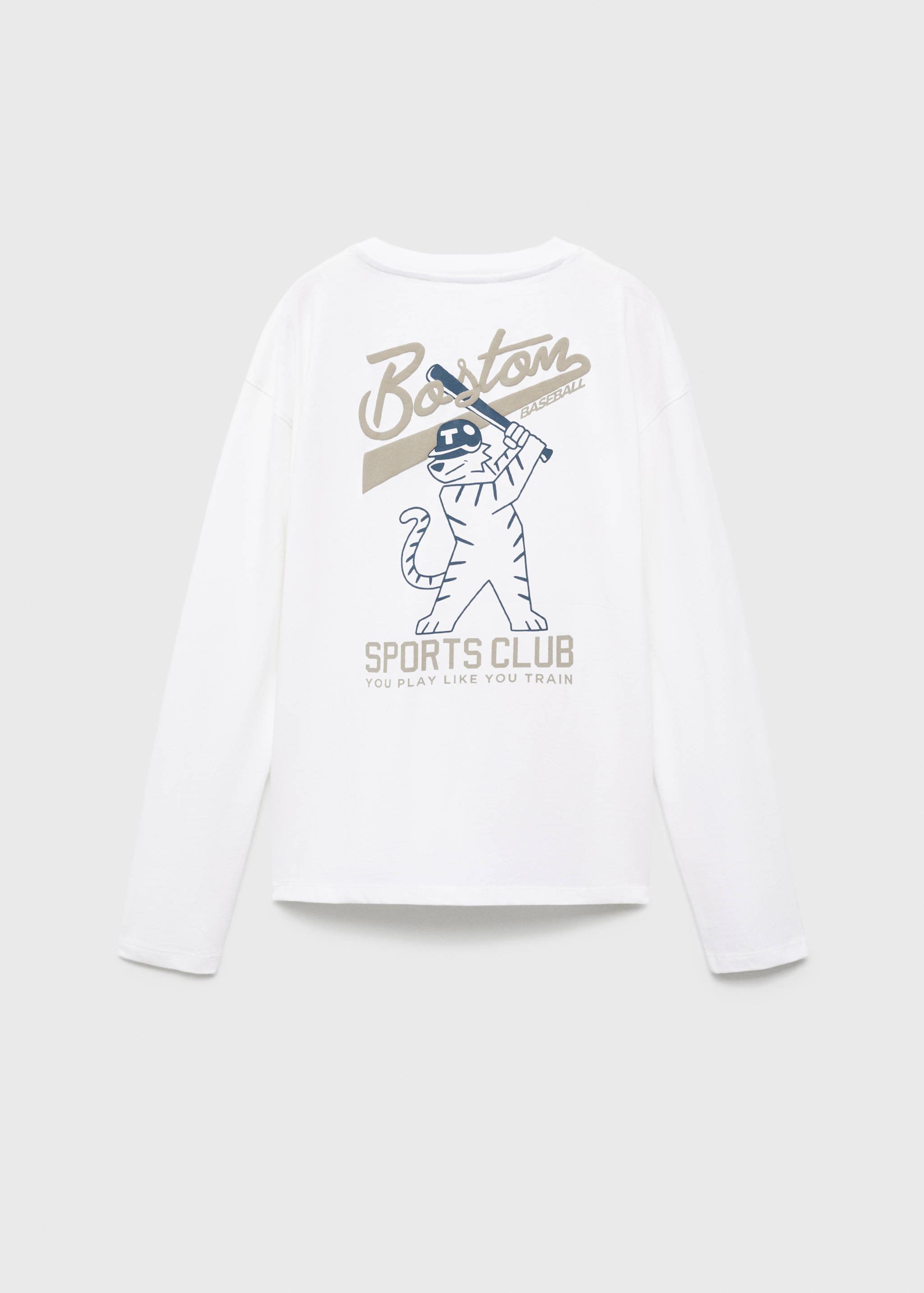 Printed cotton-blend T-shirt - Reverse of the article