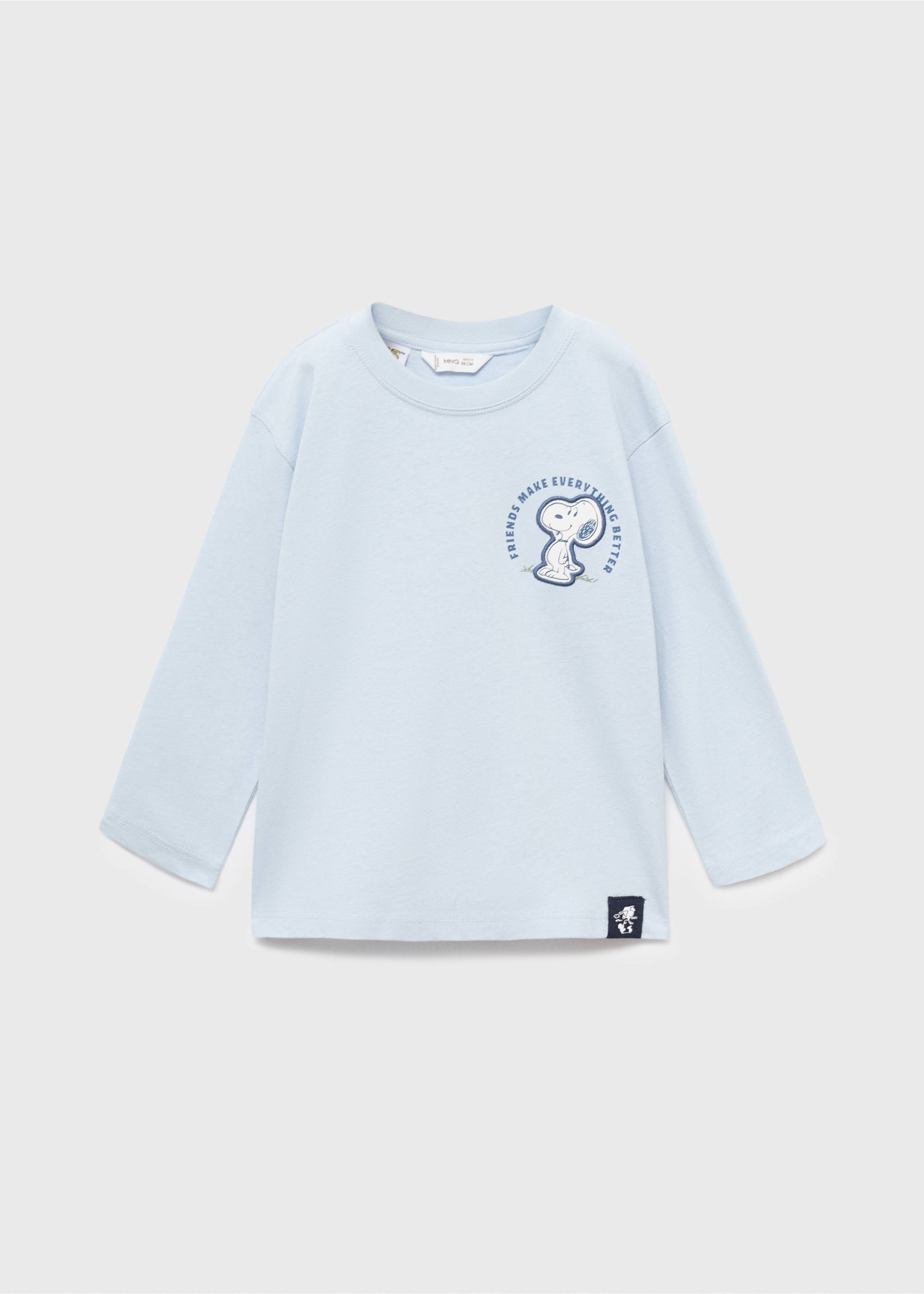 Camiseta estampada Snoopy - Artículo sin modelo, Azul celeste. Ref: 17005159-00.
