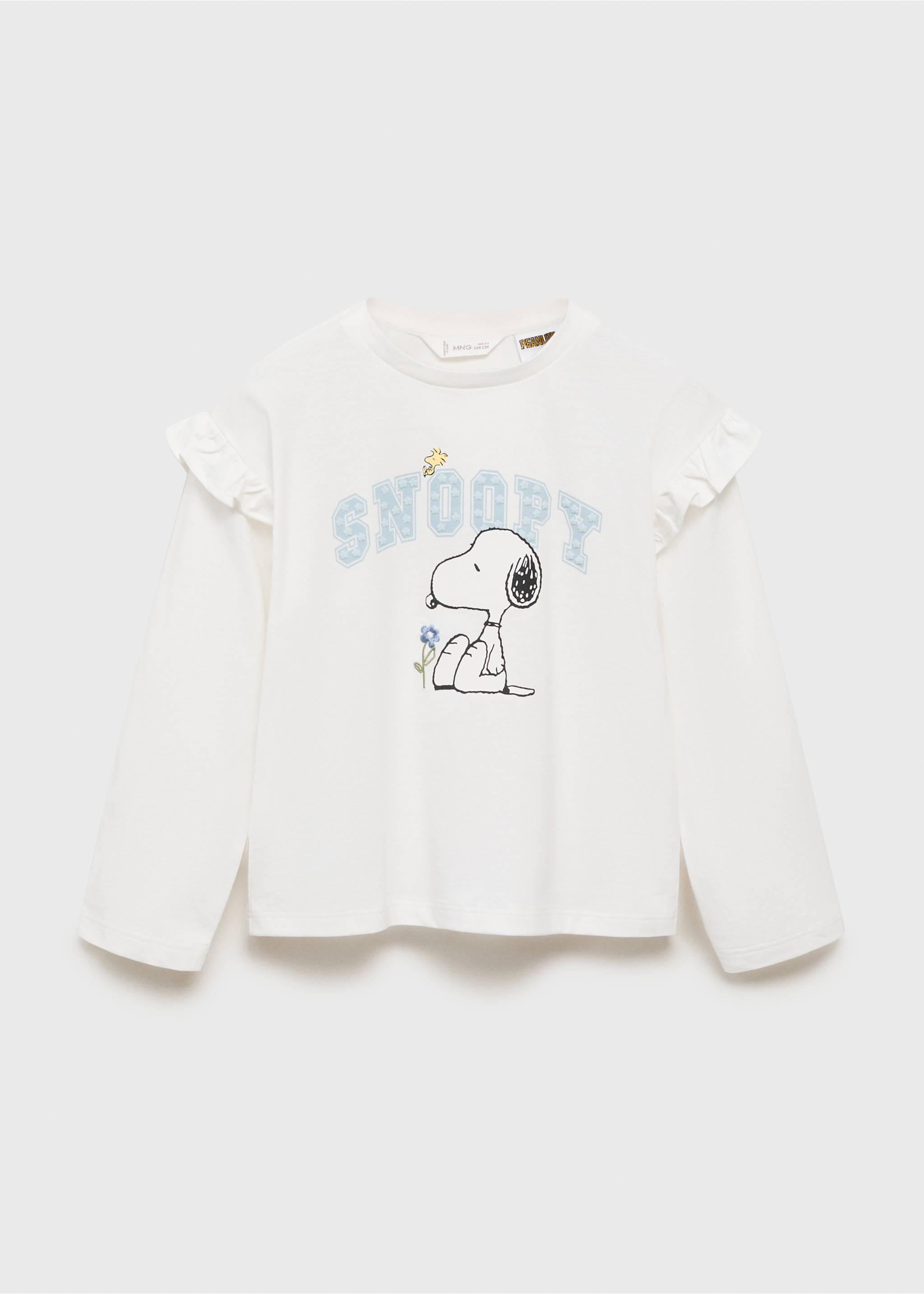 Snoopy cotton T-shirt - Article without model, Off White. Ref: 17005163-00.