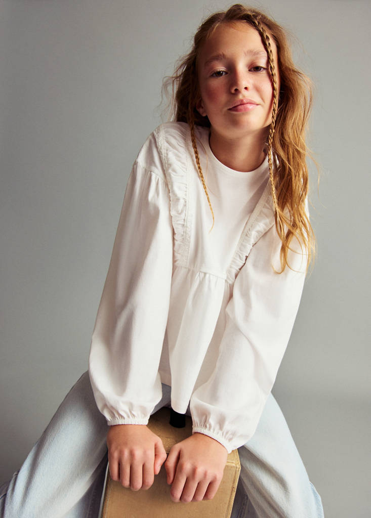 T-shirt with gathered details — Off White