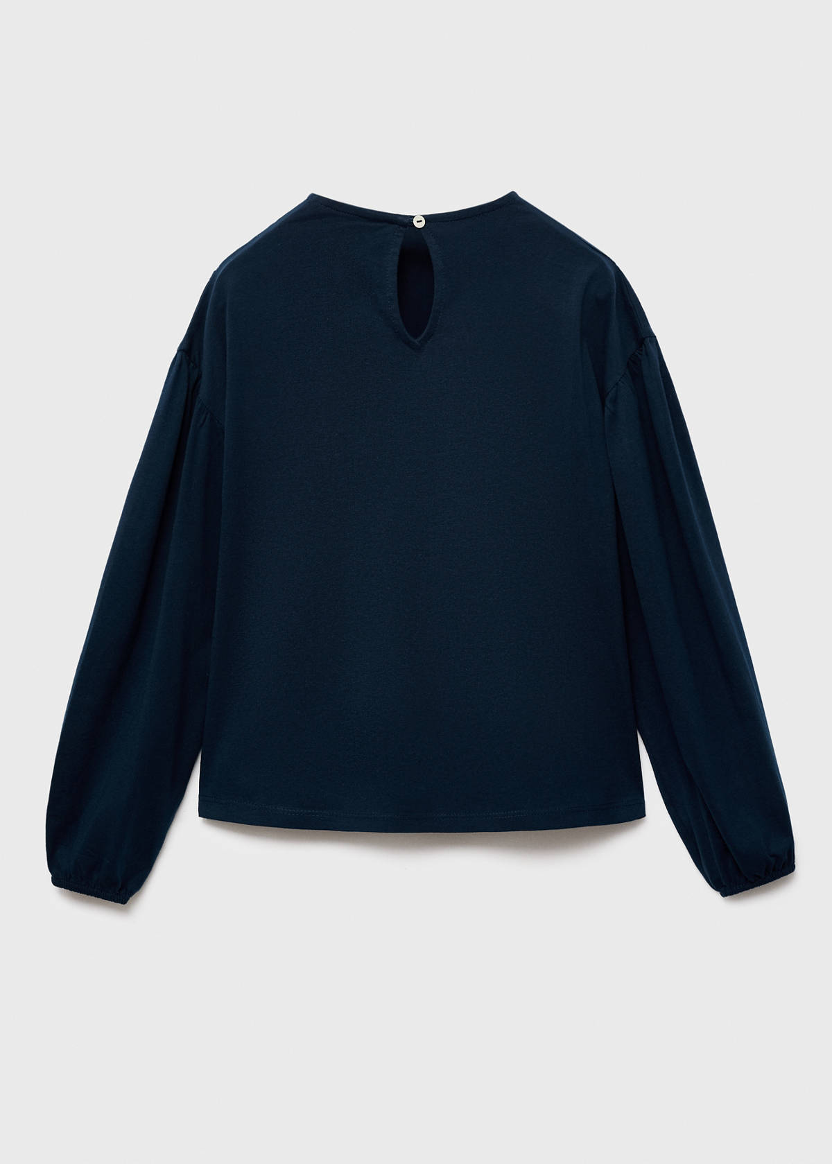 T-shirt with gathered details — Navy