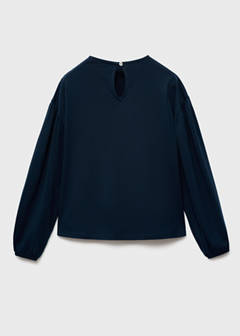 T-shirt with gathered details — Navy 6