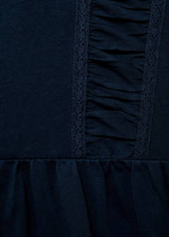 T-shirt with gathered details — Navy 5