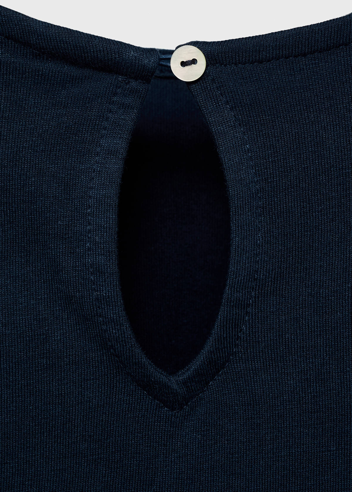 T-shirt with gathered details — Navy