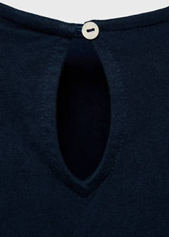 T-shirt with gathered details — Navy 7