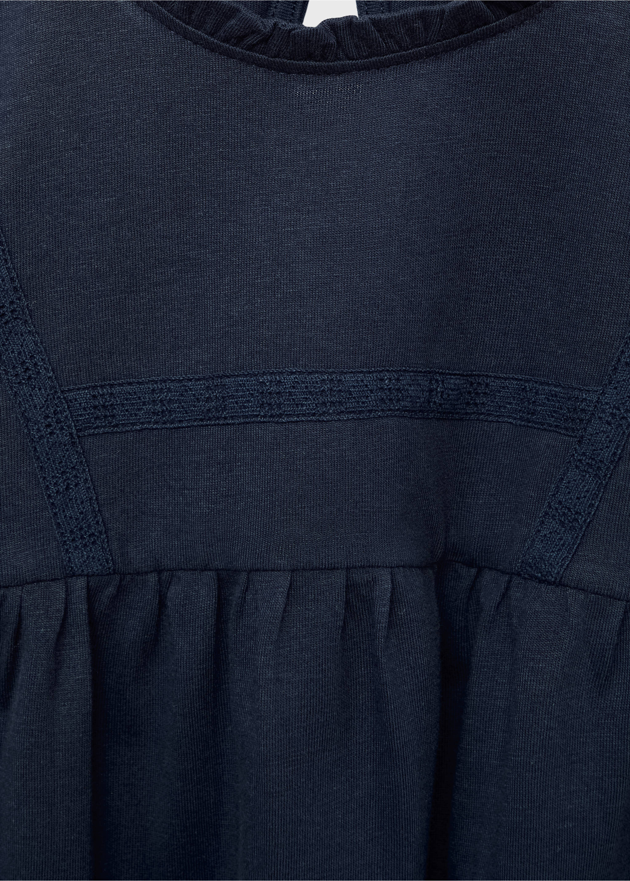 Embroidered cotton T-shirt - Details of the article 8, Navy. Ref: 17005169-00.