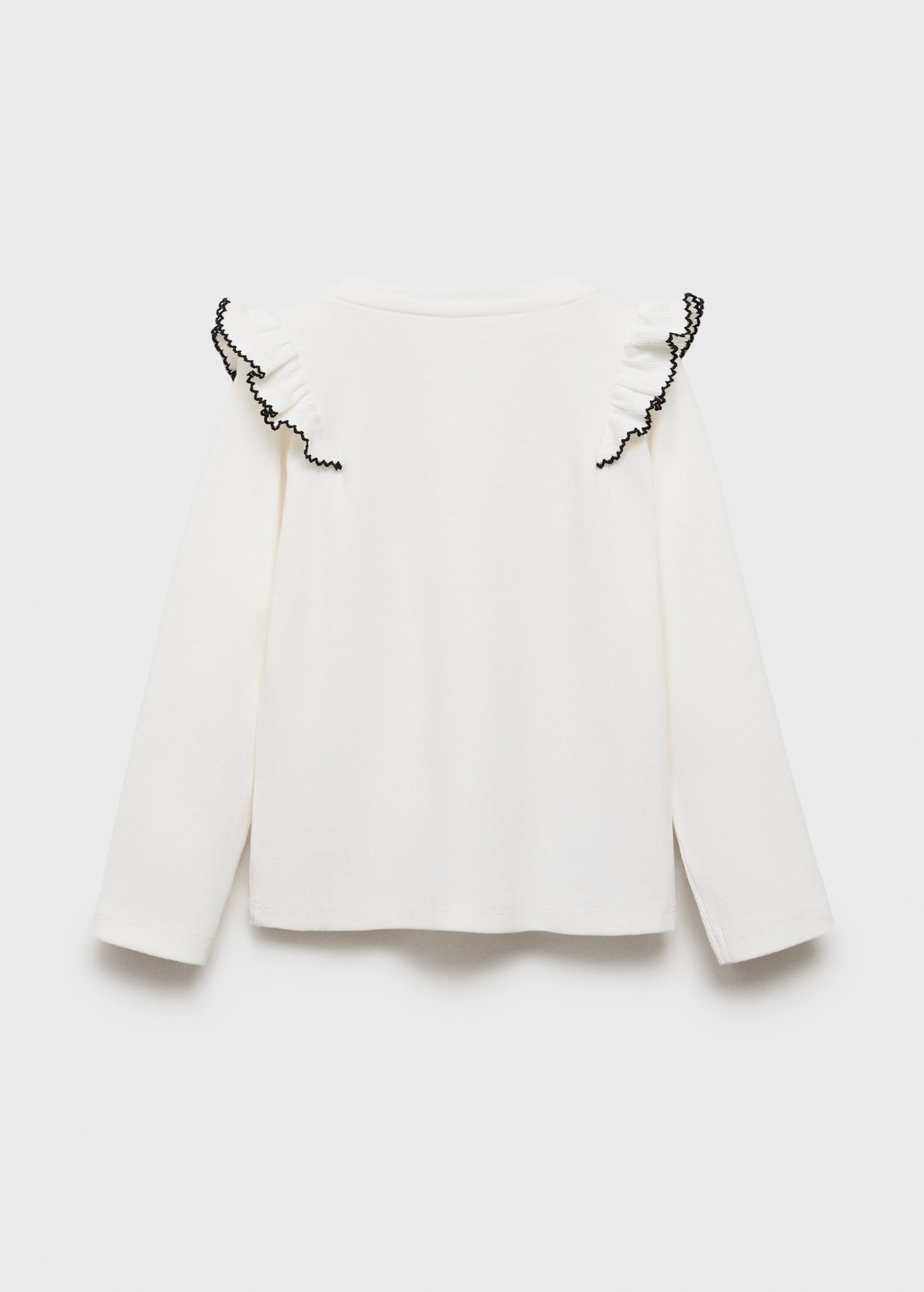 Ruffled ribbed T-shirt - Reverse of the article