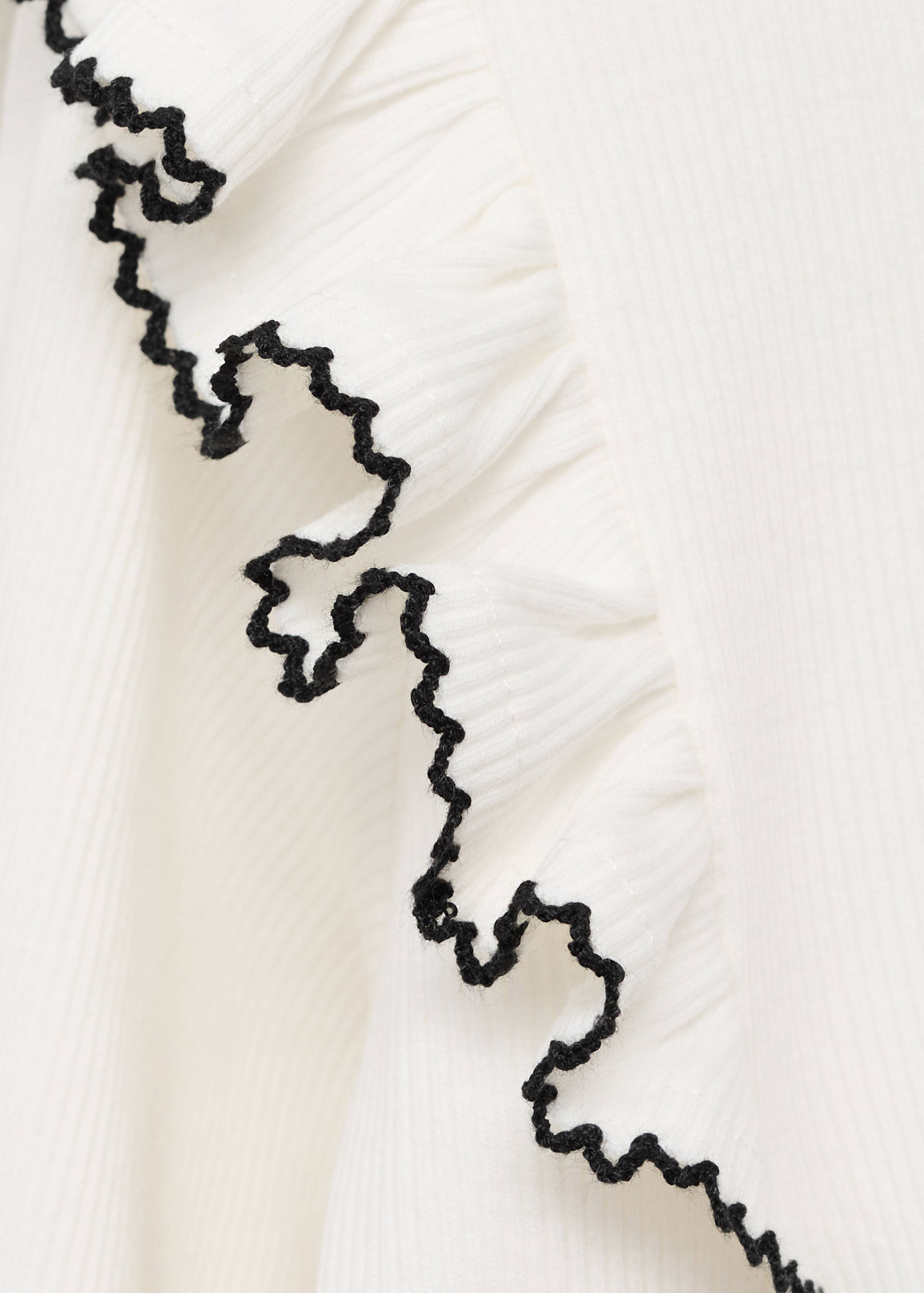 Ruffled ribbed T-shirt - Details of the article 0