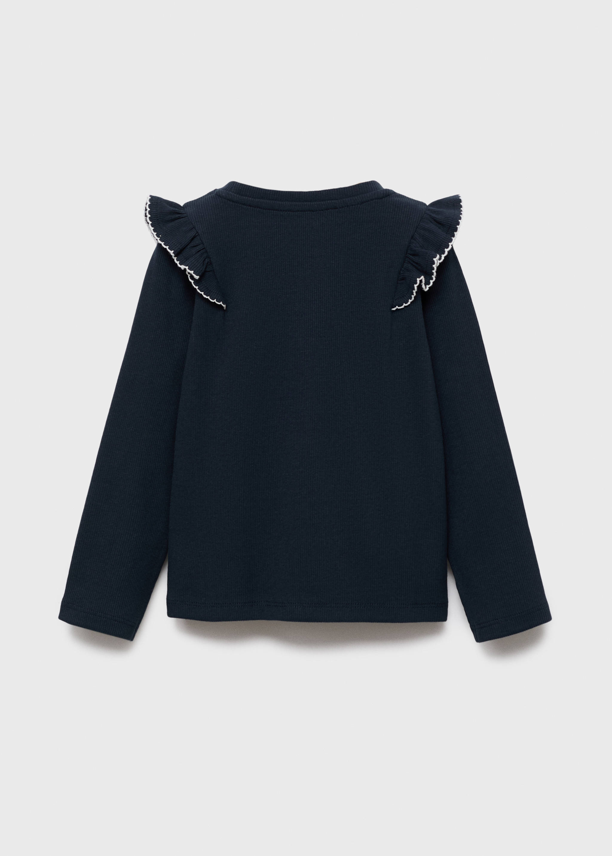 Ruffled ribbed T-shirt - Reverse of the article