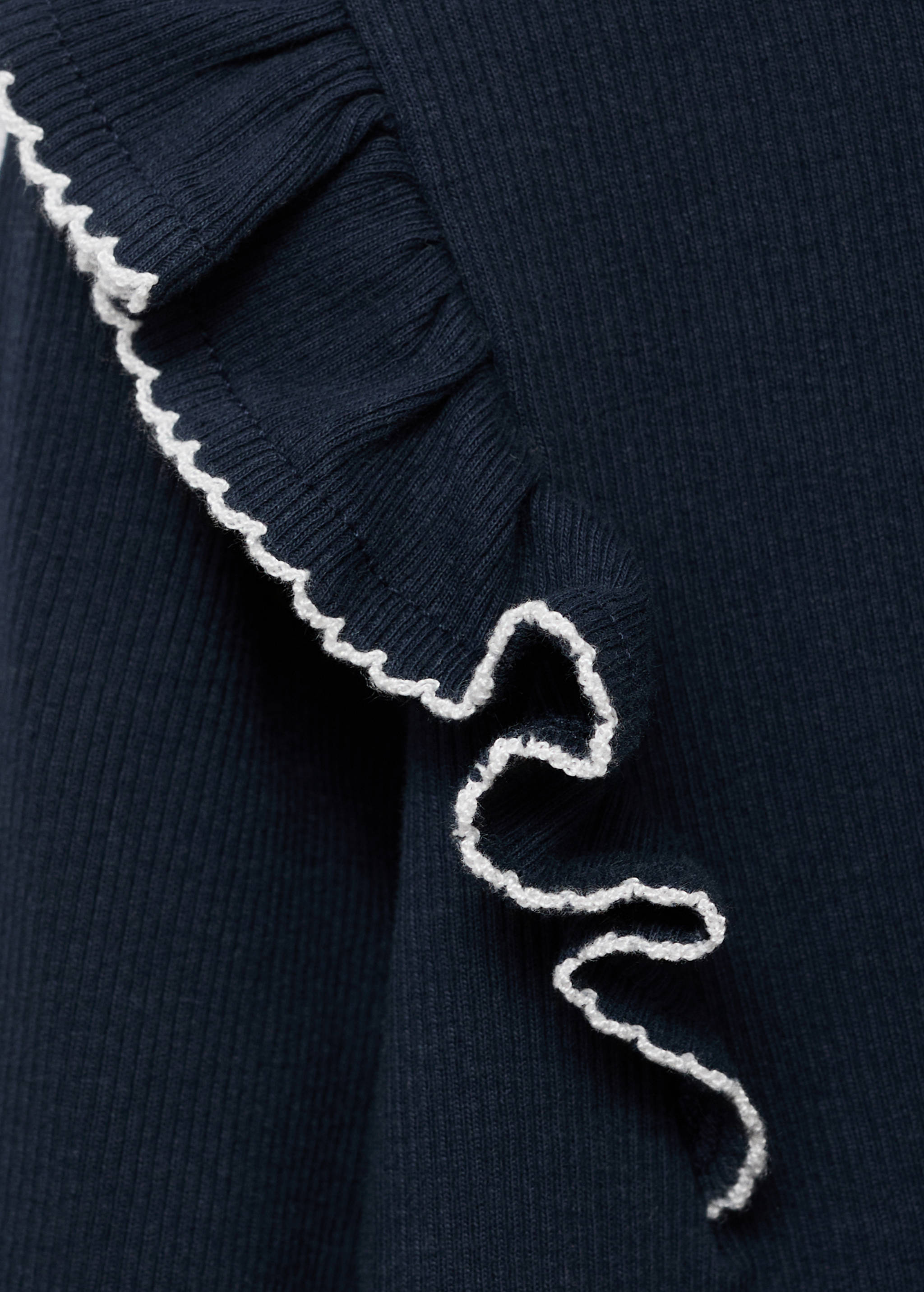 Ruffled ribbed T-shirt - Details of the article 8