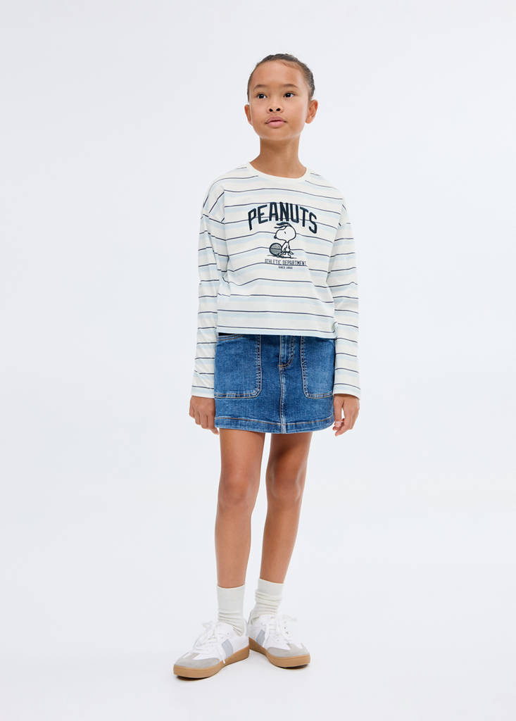 Snoopy embroidered t-shirt — Sky Blue