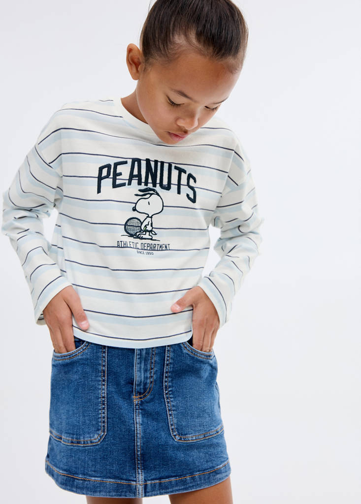 Snoopy embroidered t-shirt — Sky Blue