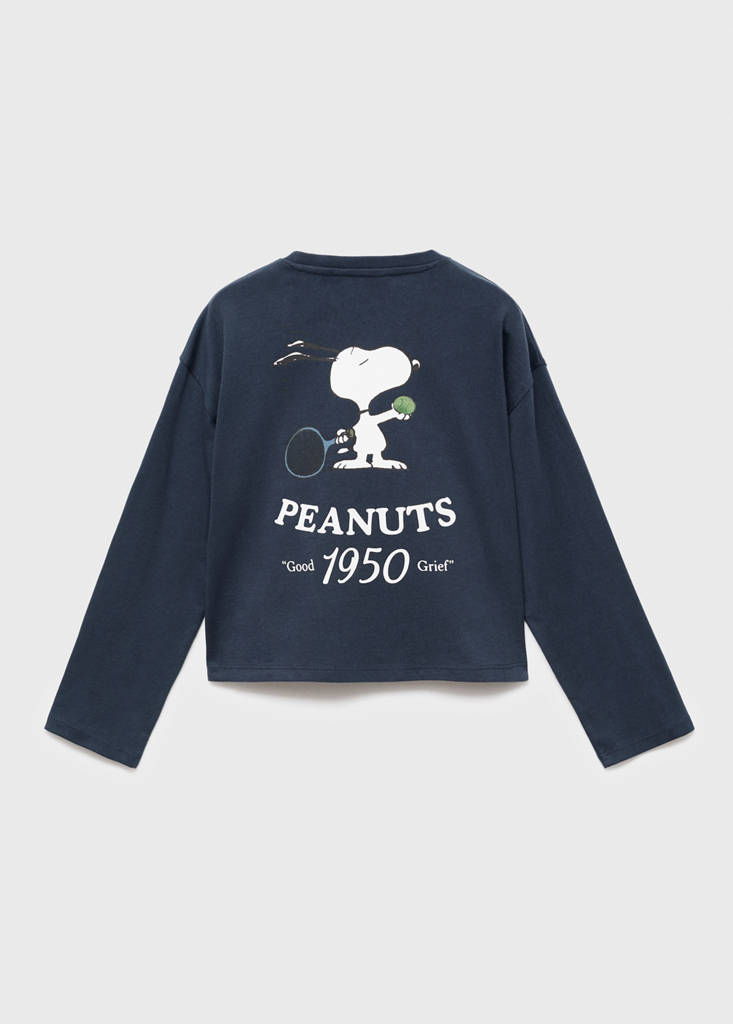 Snoopy printed t-shirt — Navy