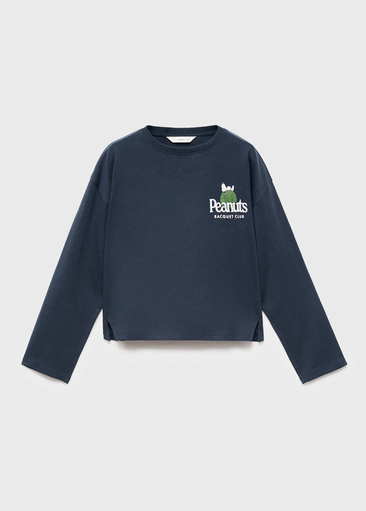 Snoopy printed t-shirt — Navy