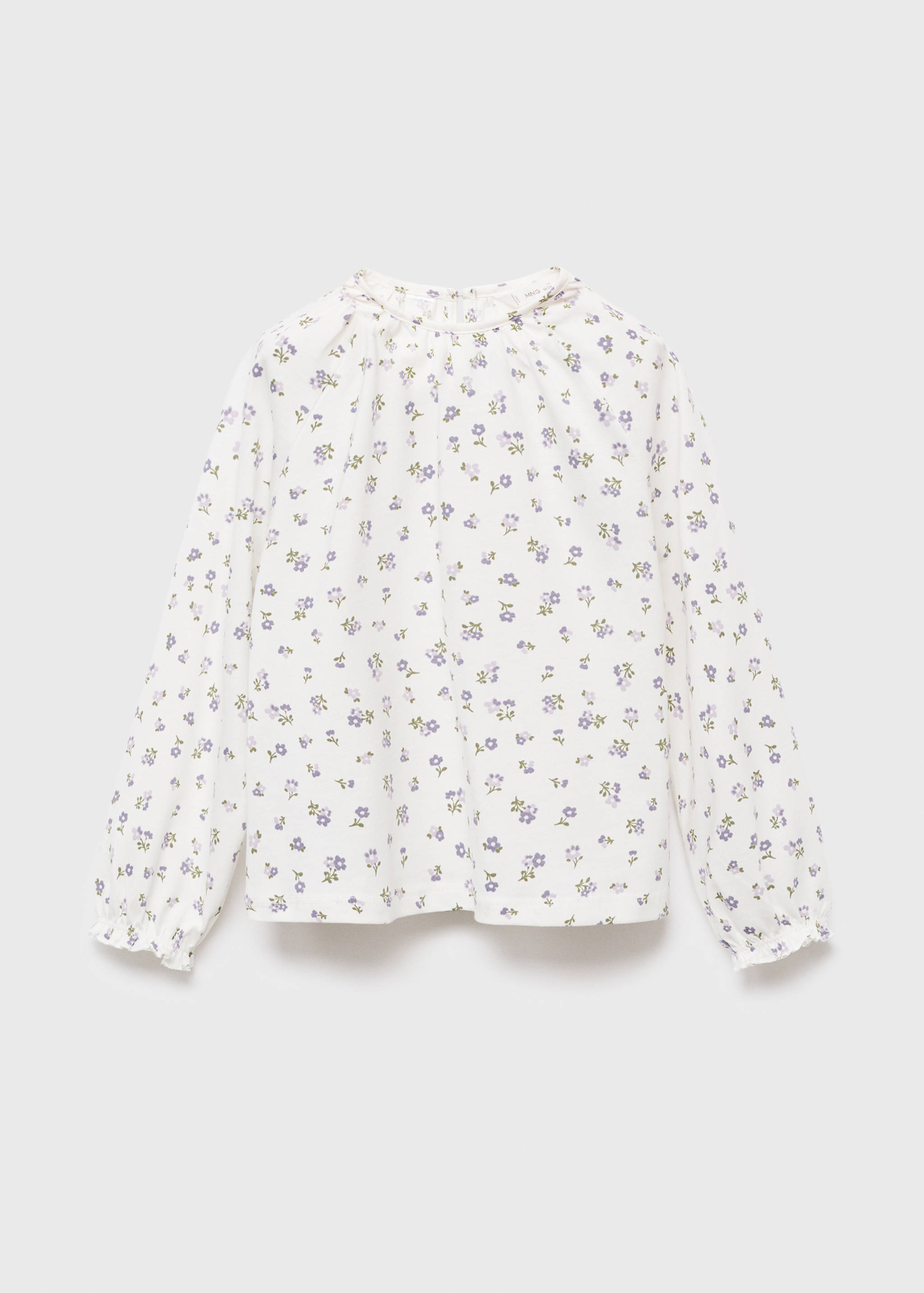 T-shirt fleurs coton - Article sans modèle