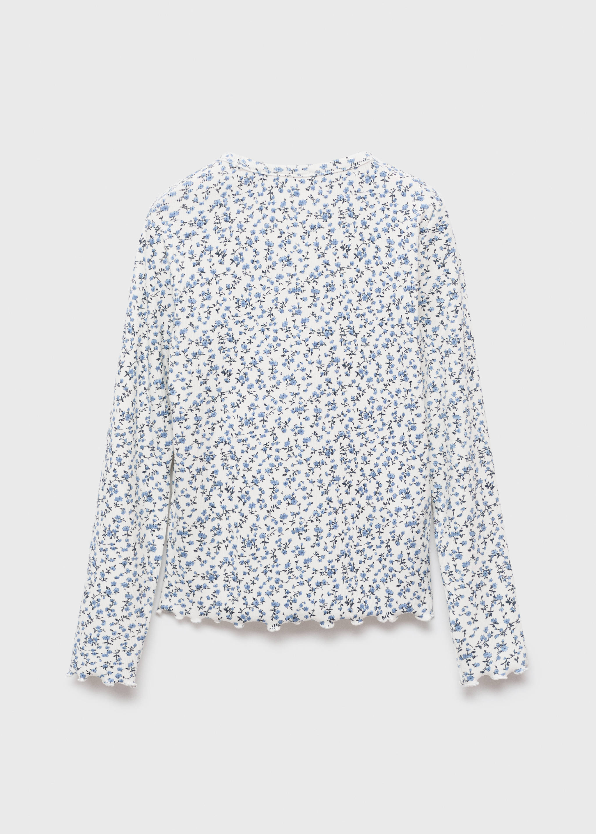 تي شيرت بنقش زهور - الجهة الخلفية للمنتج