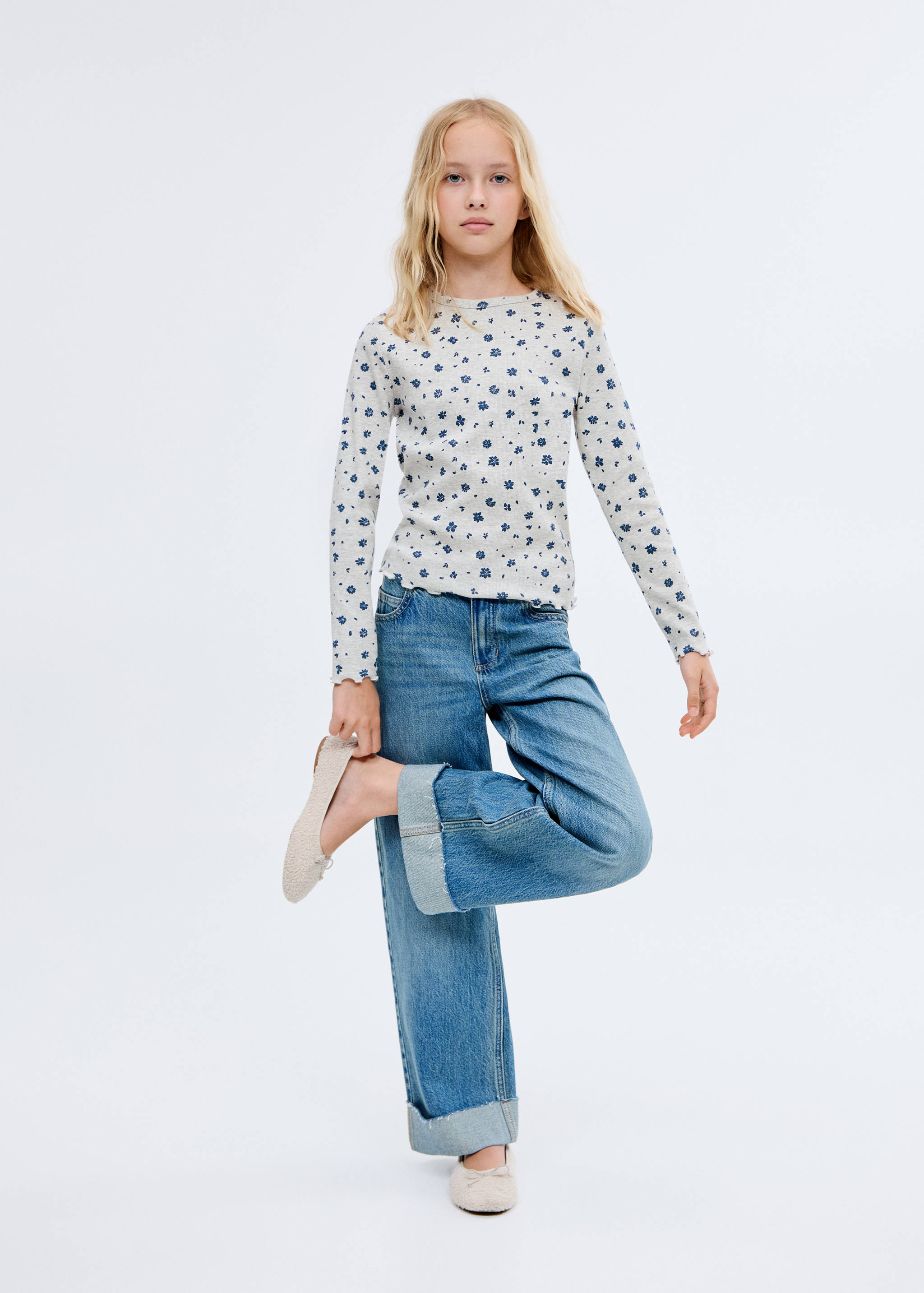 Floral-print t-shirt - General plane