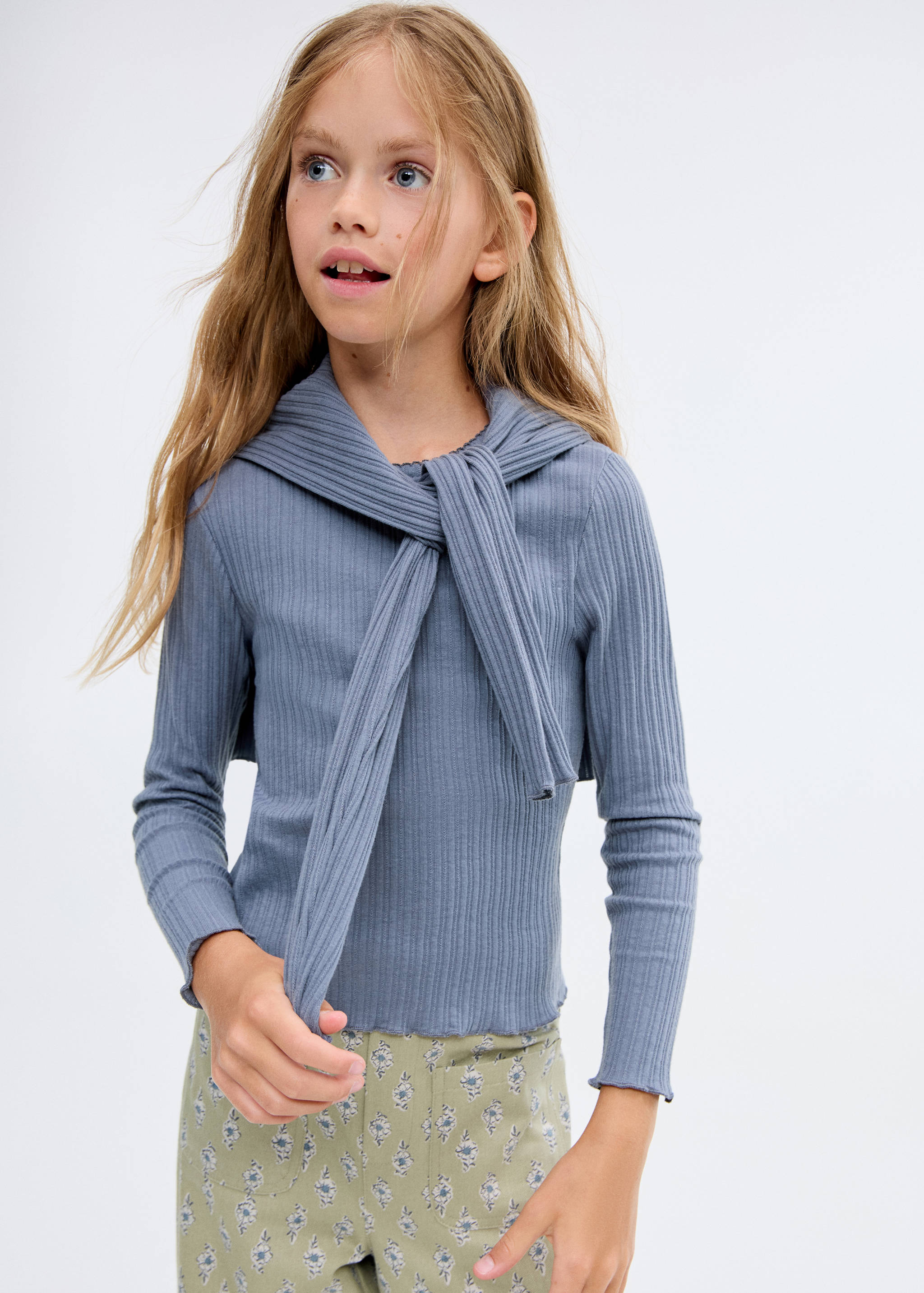 تي شيرت بنسيج مضلع - رؤية وسط