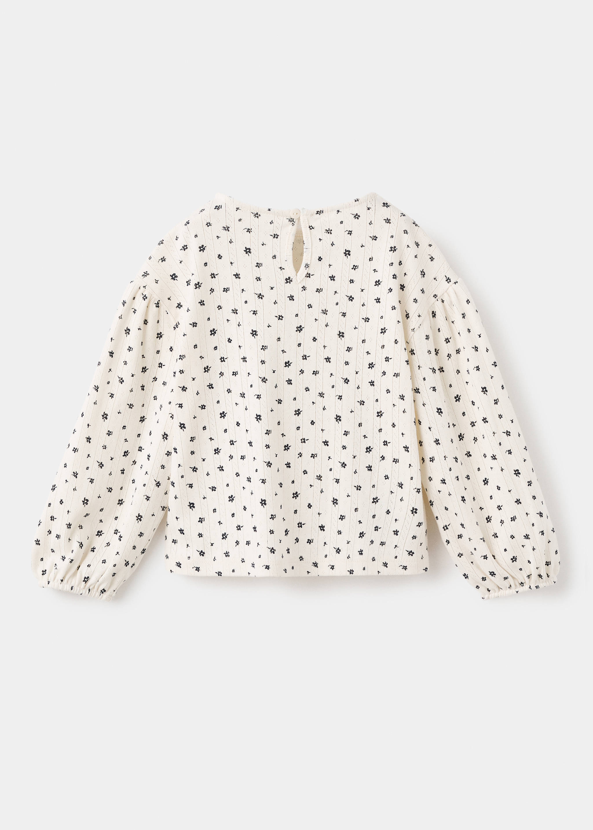 Ribbed floral tee - Reverse of the article