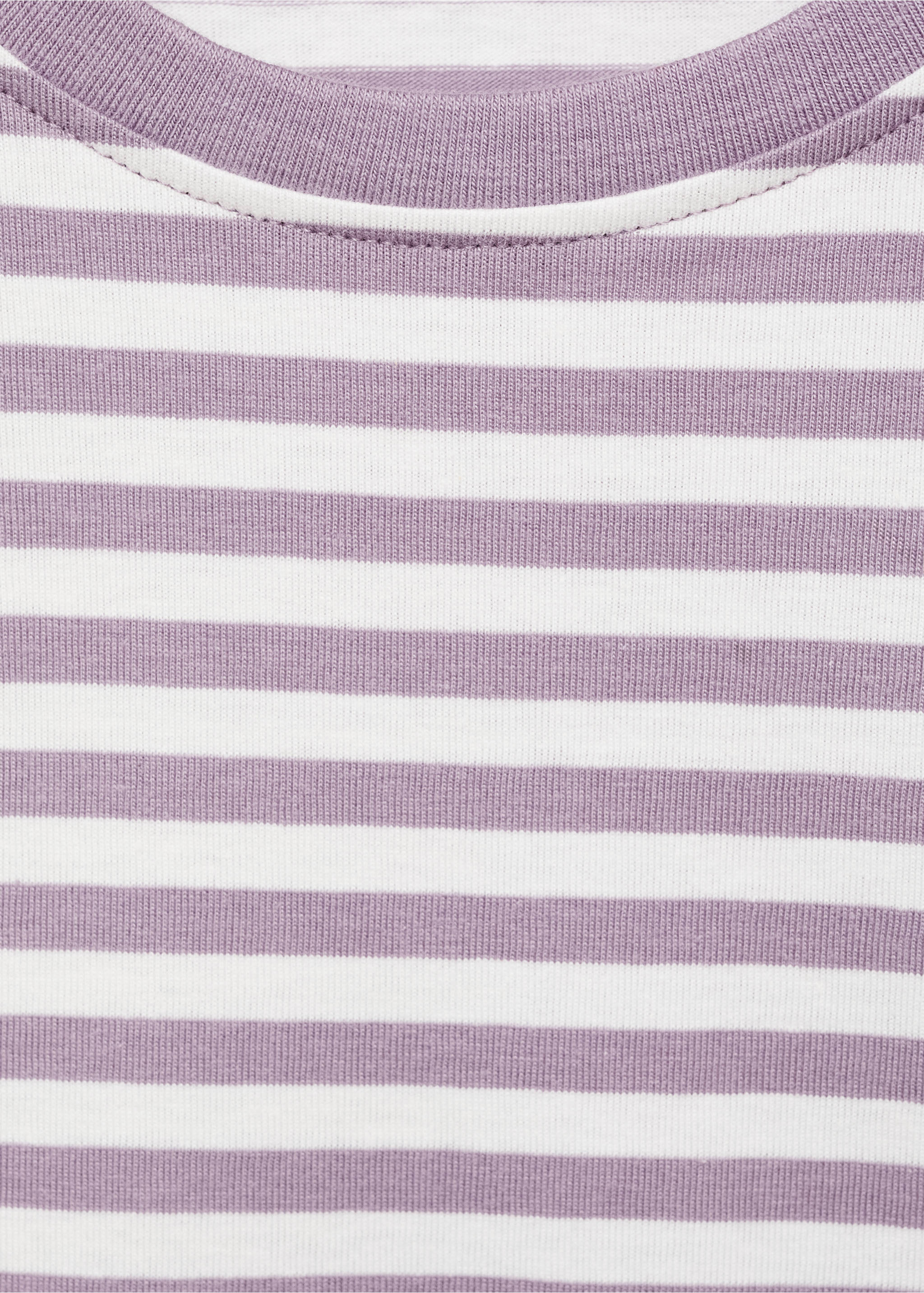 T-shirt essentiel rayé - Détail de l'article 8, Violet clair/pastel. Ref: 17005177-00.