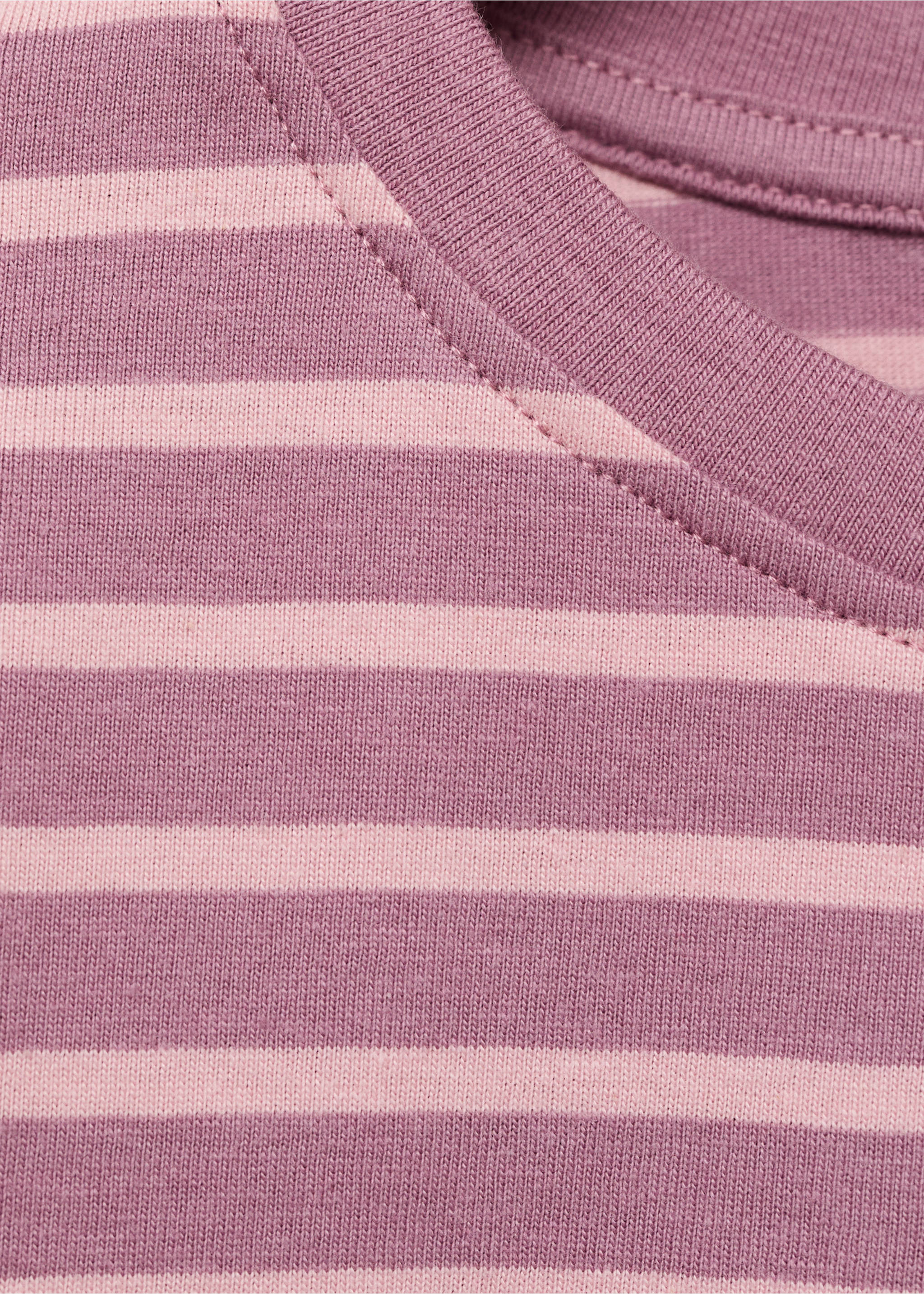 T-shirt essentiel rayé - Détail de l'article 0, Rose. Ref: 17005177-00.