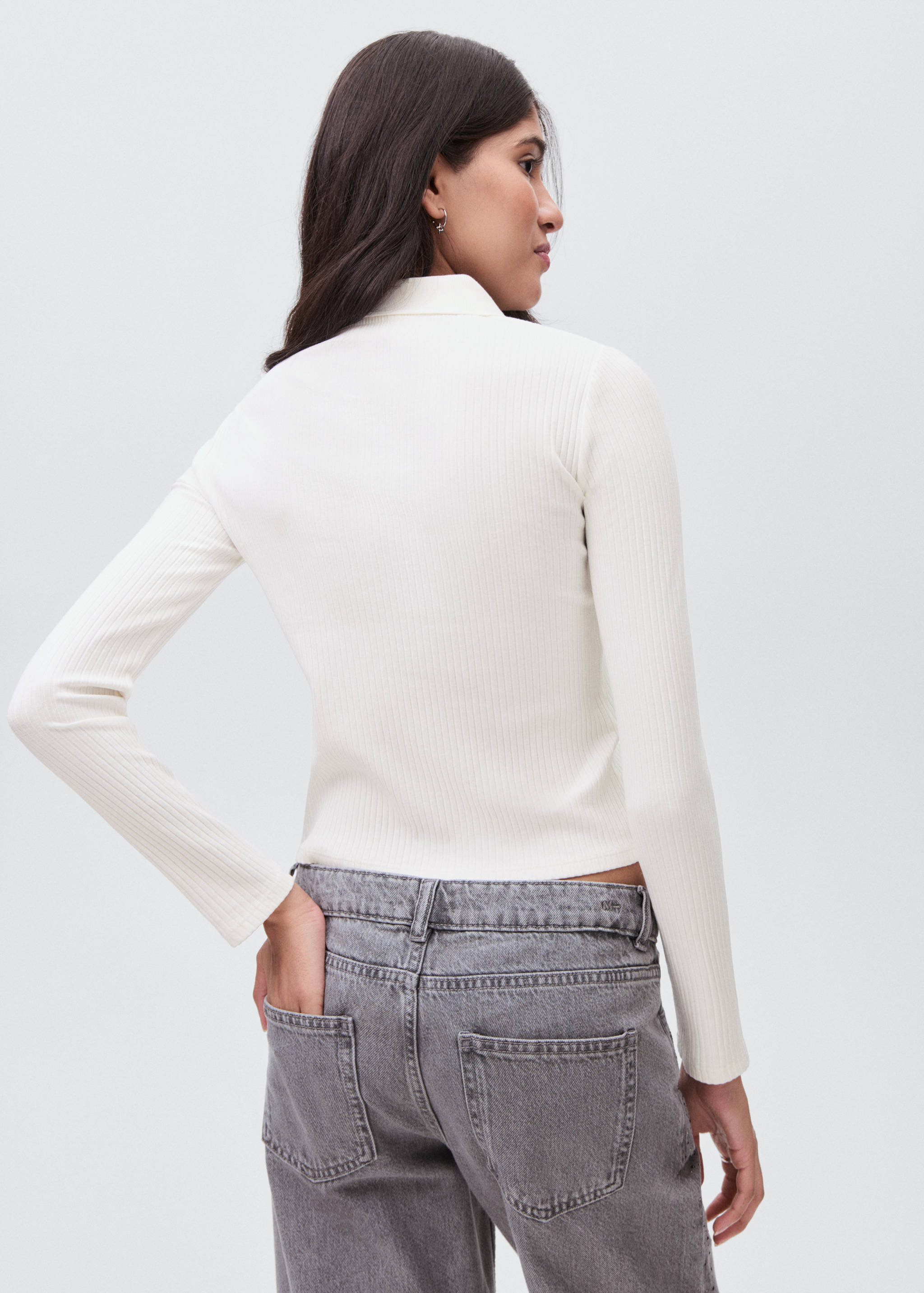 Поло в рубчик - Обратная сторона изделия