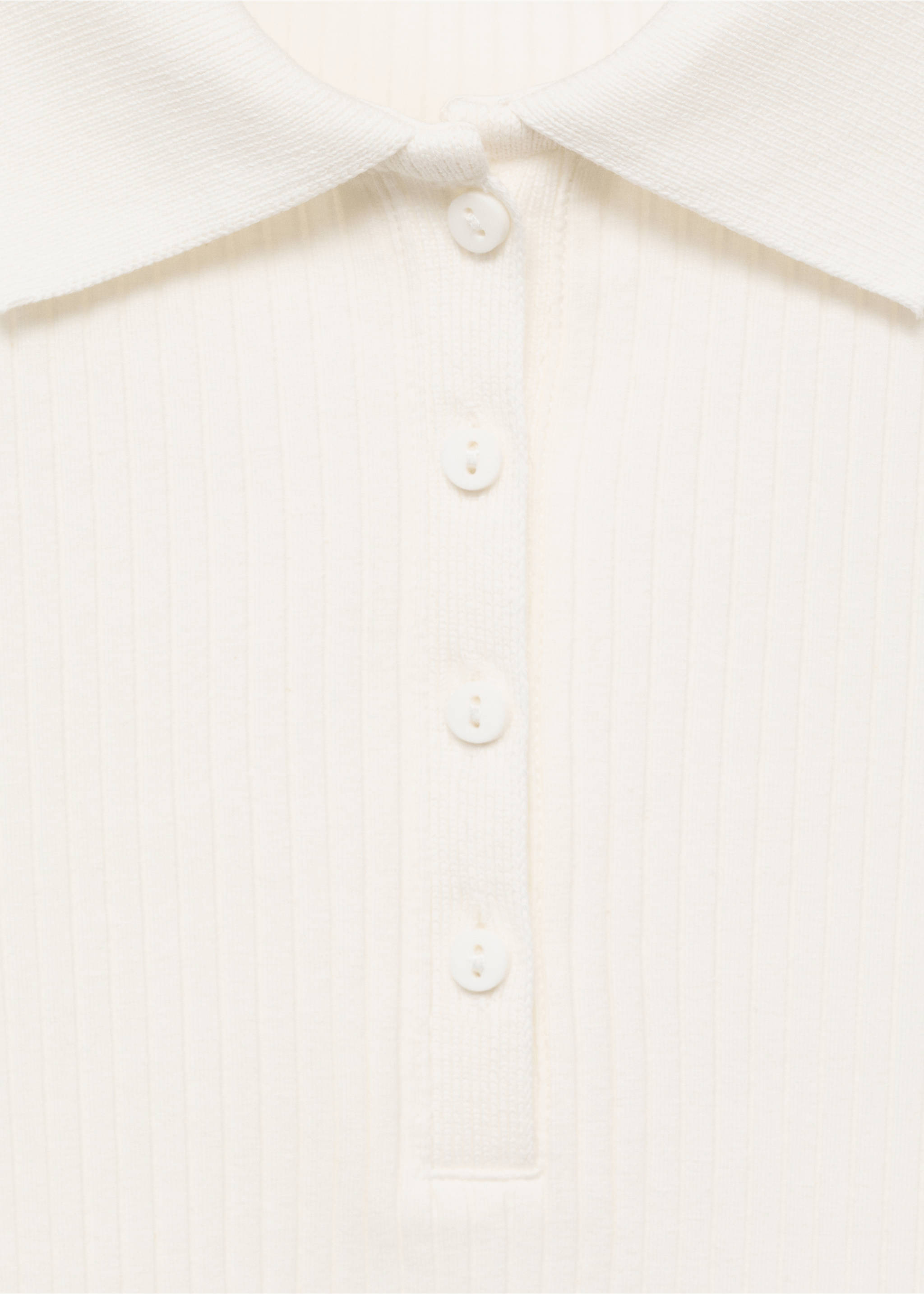 골지 폴로 셔츠 - 상품 내역: 8, 오프 화이트. Ref: 17005179-00.