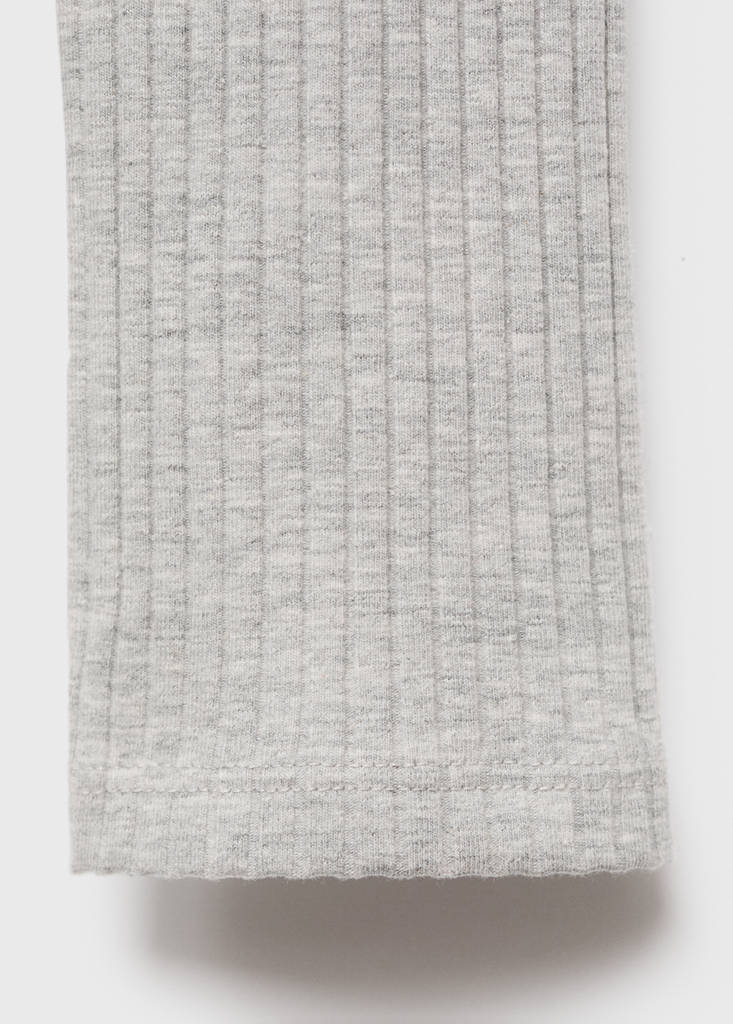 Ribbed polo t-shirt — Medium Heather Grey
