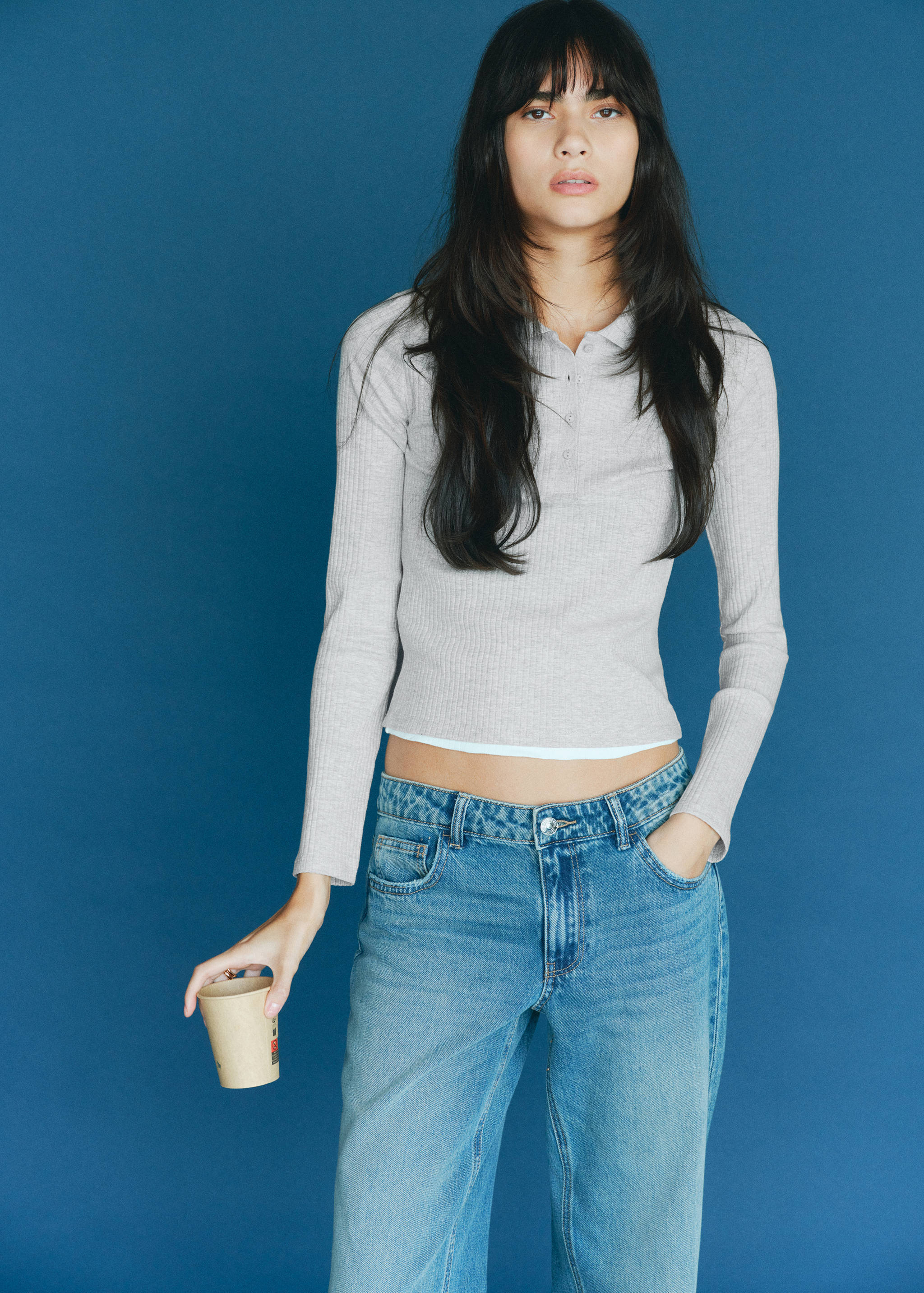 Polo de malha canelada - Pormenor do artigo 5