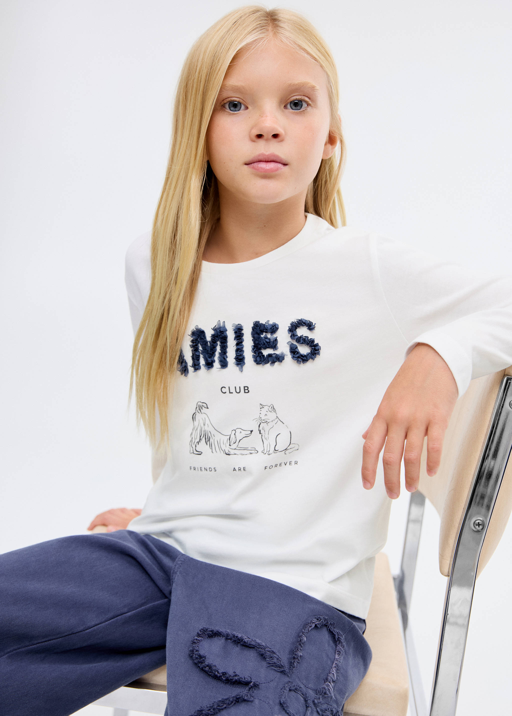 T-shirt manches longues imprimé - Plan moyen