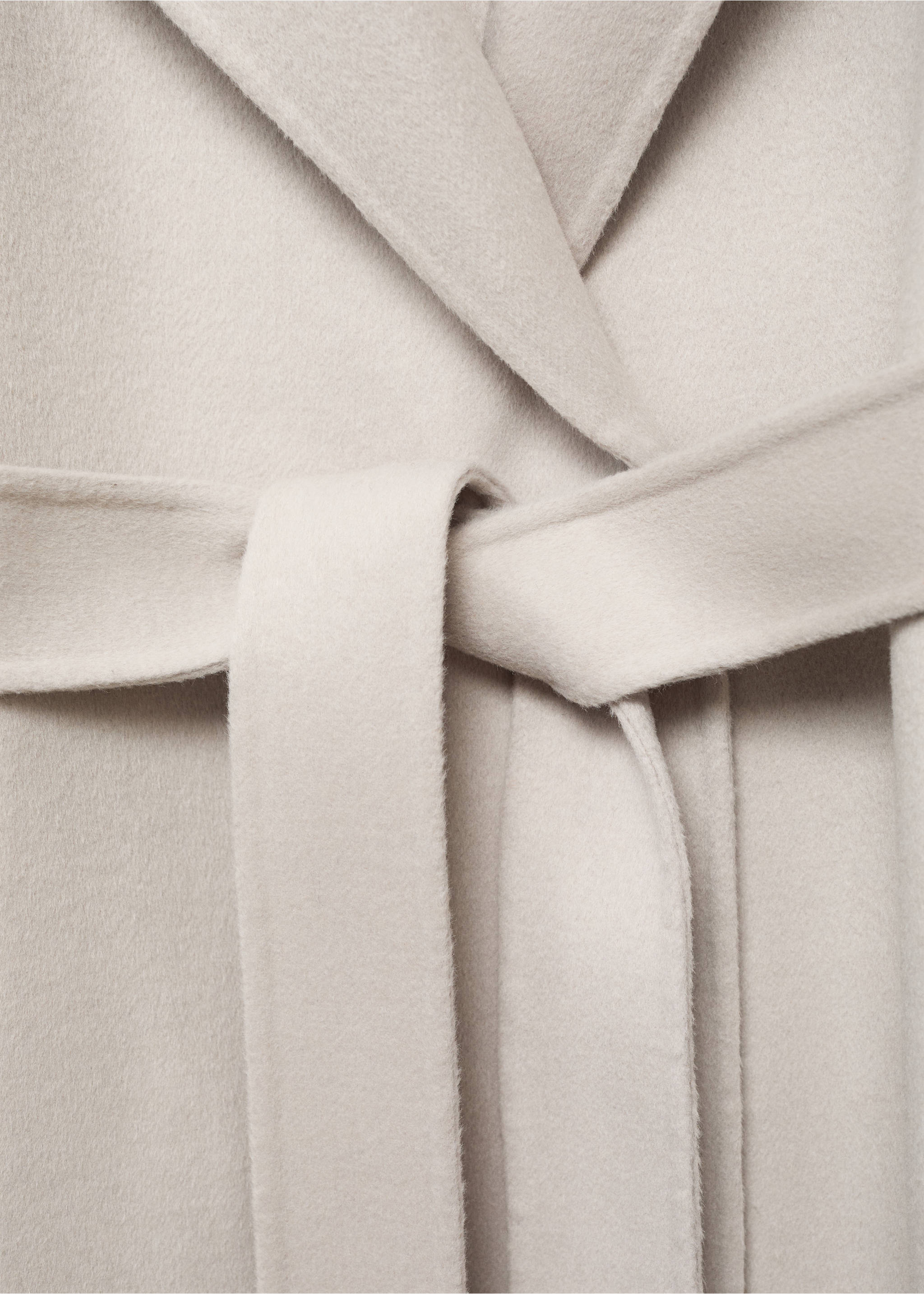 Manteau laine fait à la main ceinture - Détail de l'article 8, Gris glacé. Ref: 17005794-00.