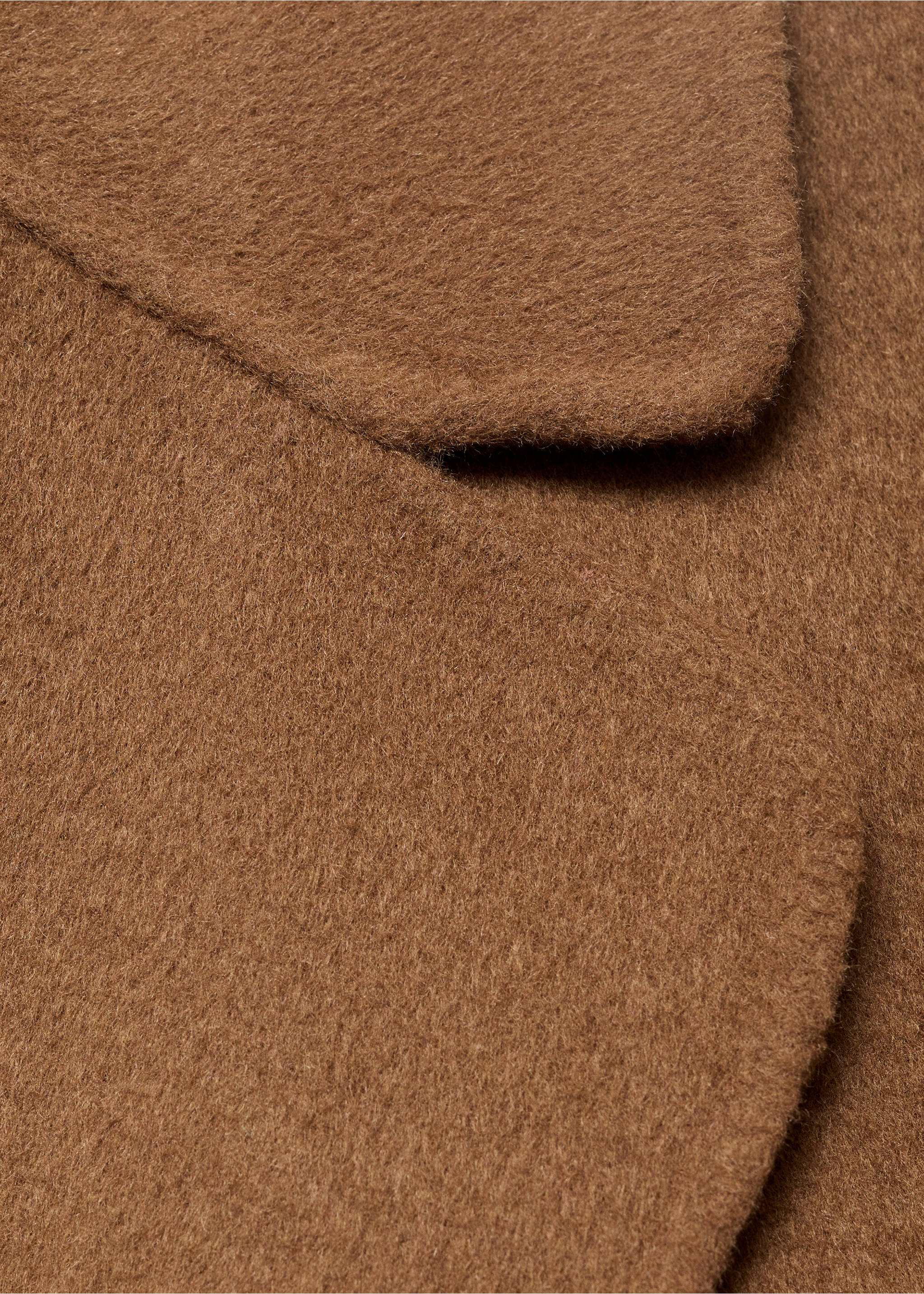 Handmade wool coat with belt - Details of the article 0, Medium Brown. Ref: 17005795-00.
