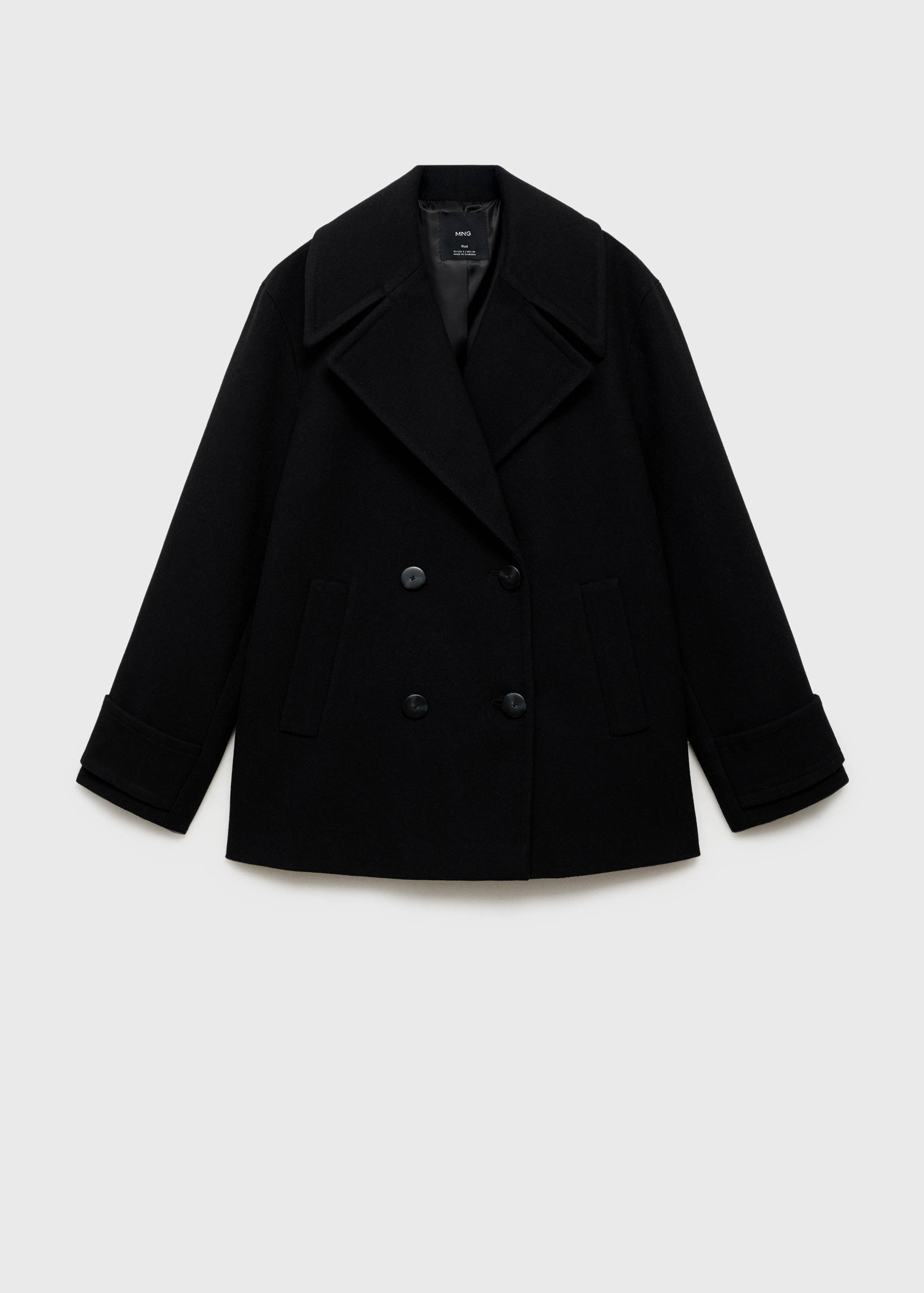 Double-breasted wool-blend coat - Article without model