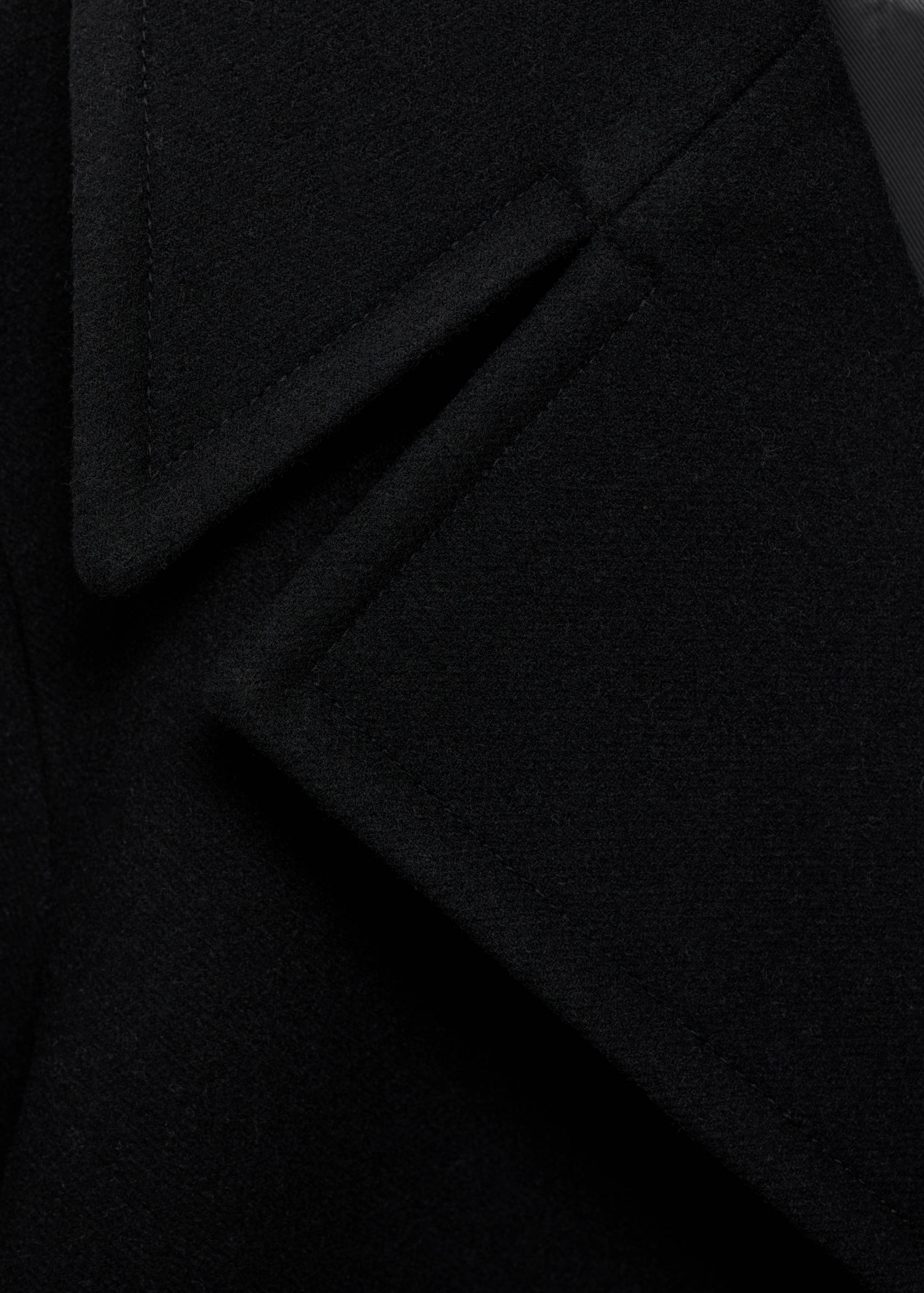 Double-breasted wool-blend coat - Details of the article 0