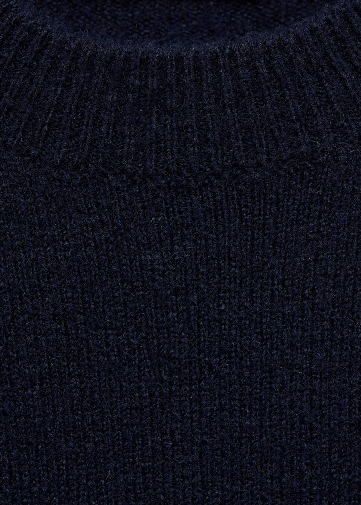 Knit embroidered sweater — Navy