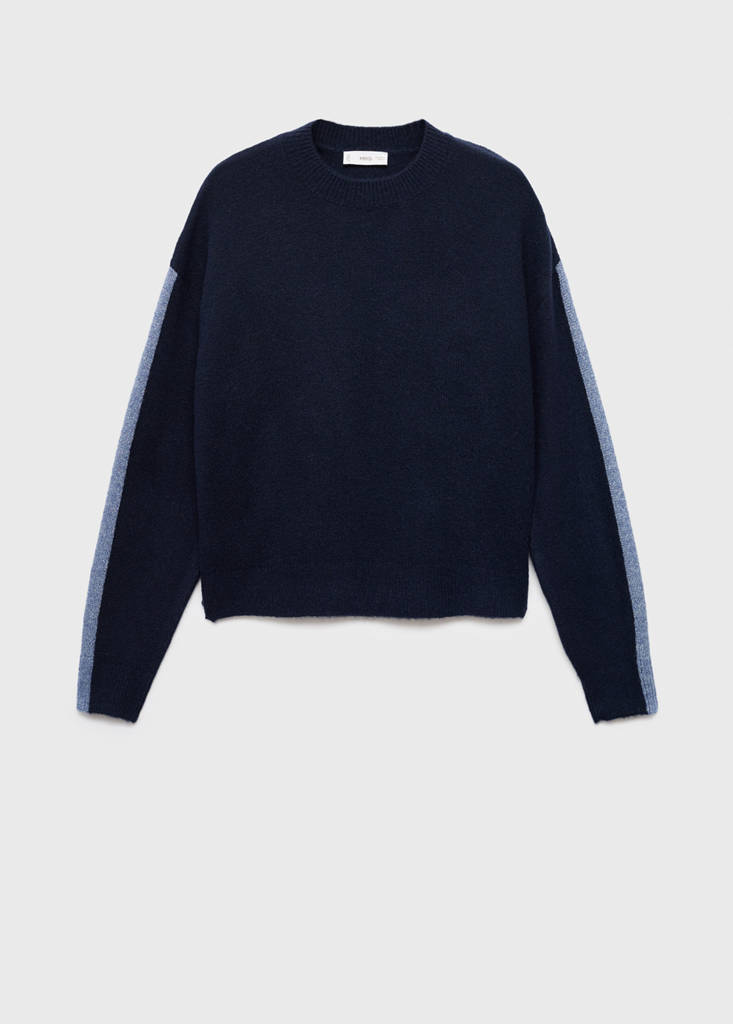 Knit embroidered sweater — Navy