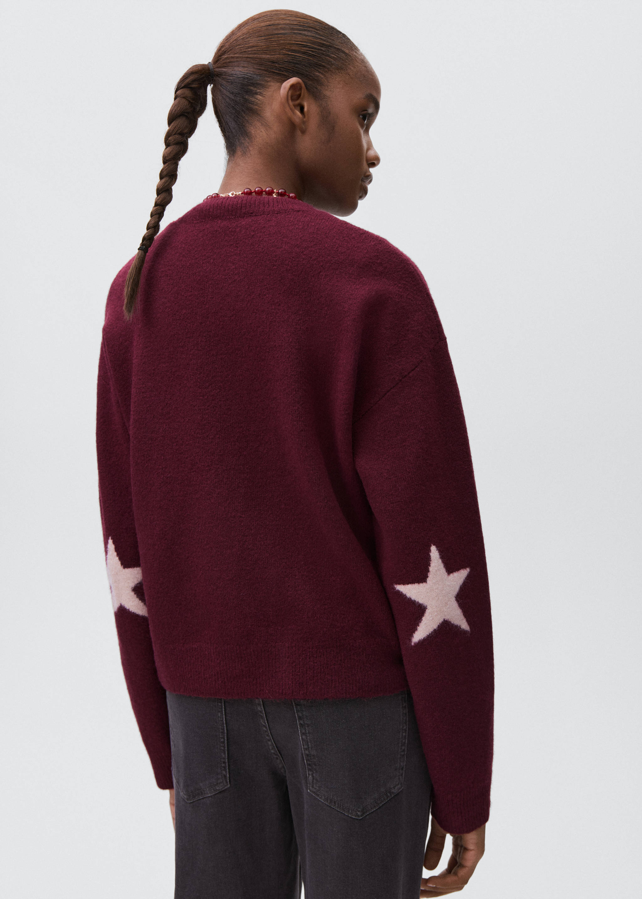 Star knitted sweater - Reverse of the article