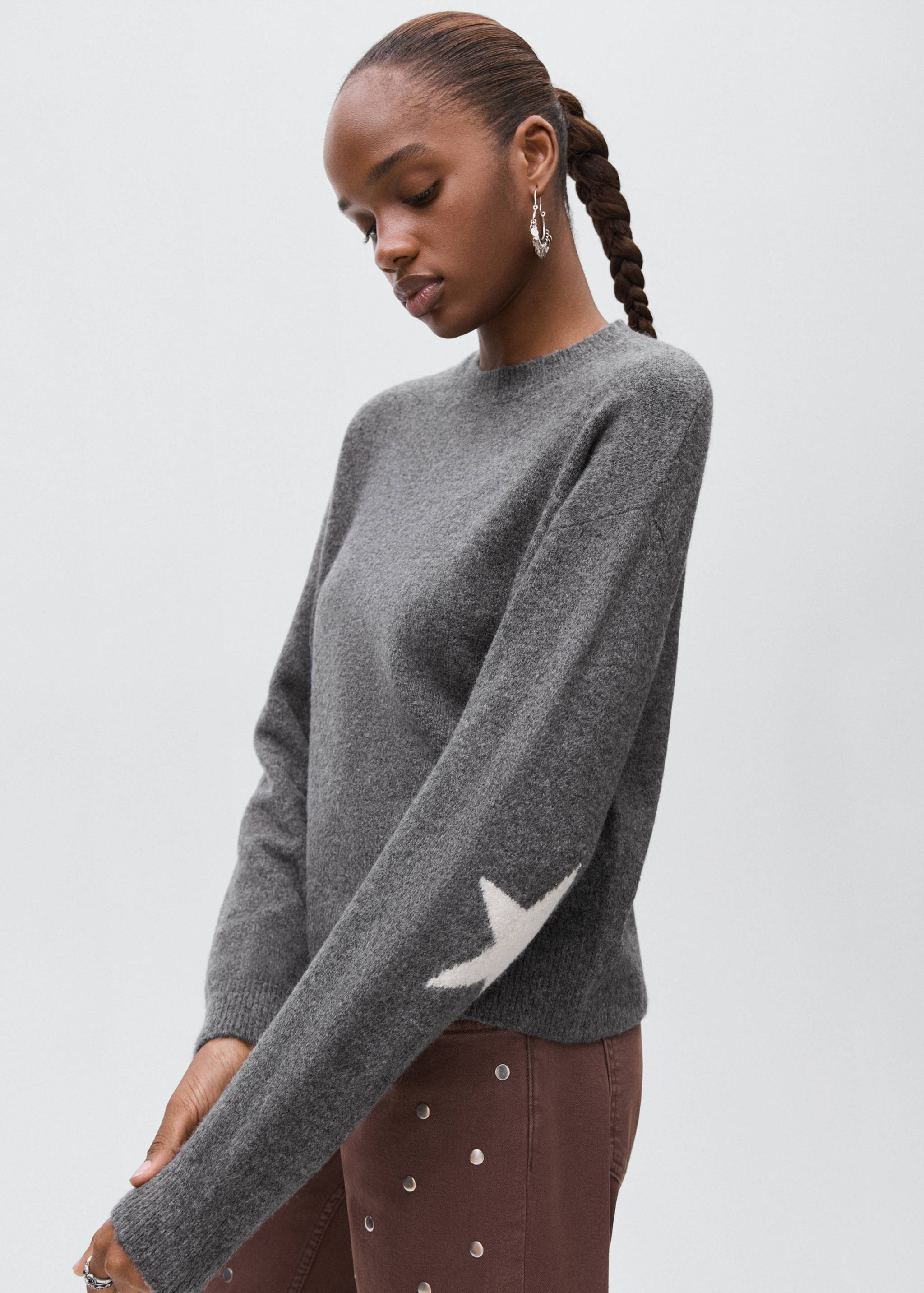 Star knitted sweater - Medium plane