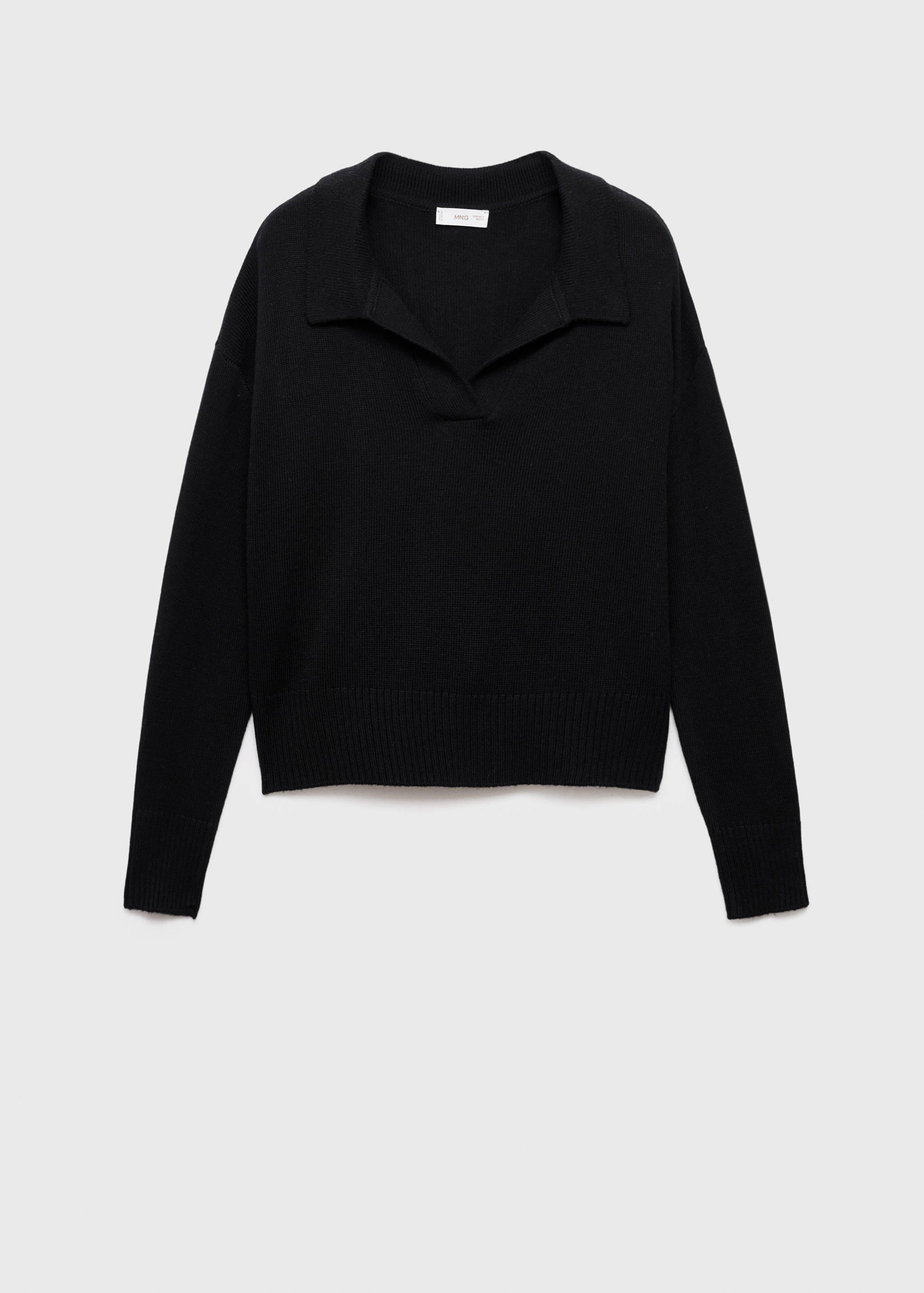 Knitted polo-neck sweater - Article without model