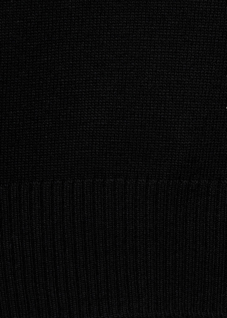 Knitted polo-neck sweater — Black