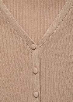 V-neck ribbed knit sweater — Light/Pastel Grey 7